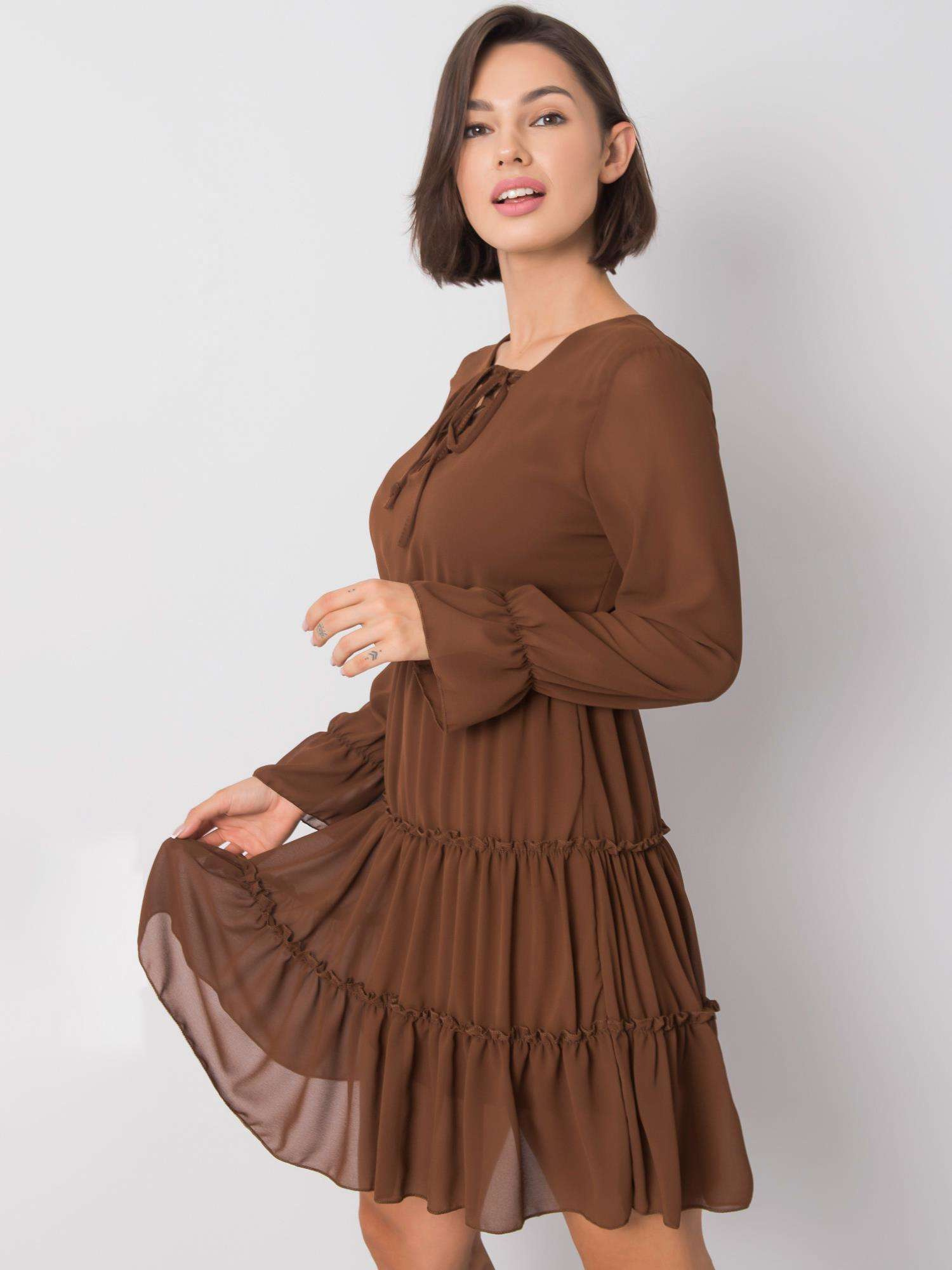 Dress-DHJ-SK-12310.61P-brown