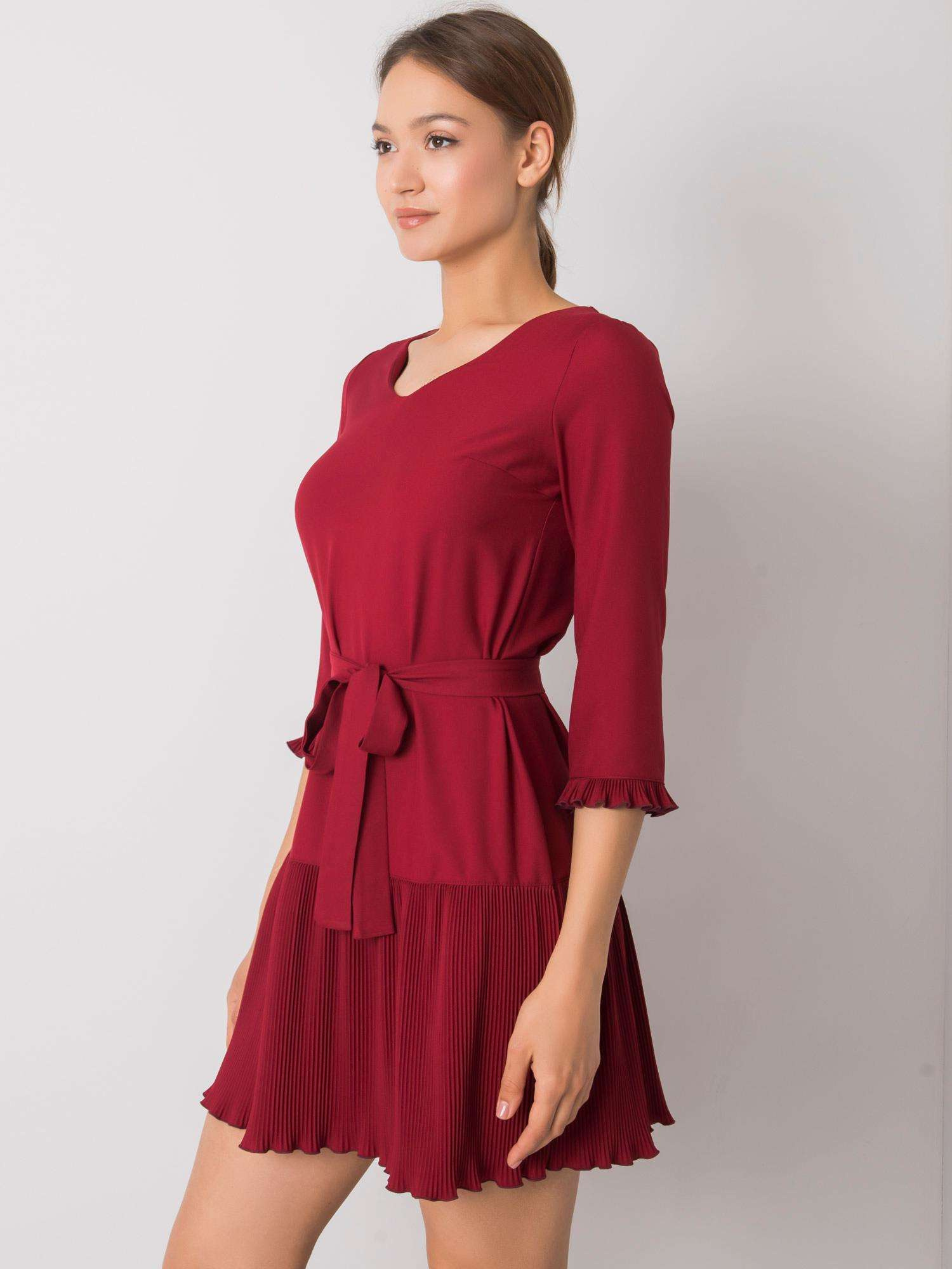 Dress-LK-SK-507733.80P-burgundy