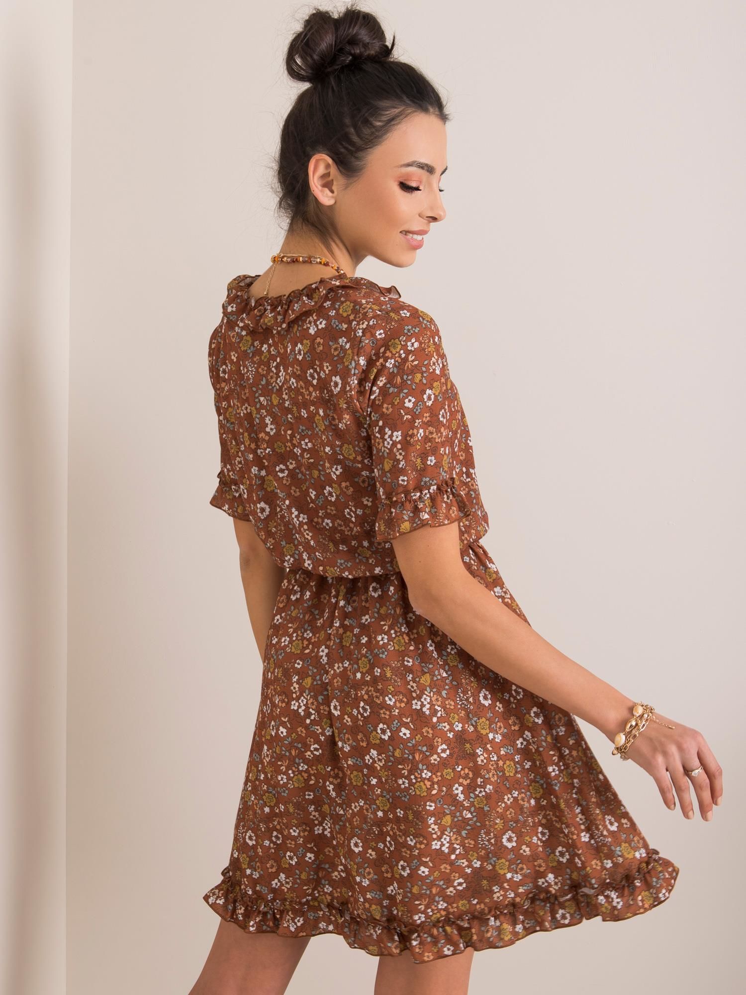 Dress-LK-SK-508097.68P-brown