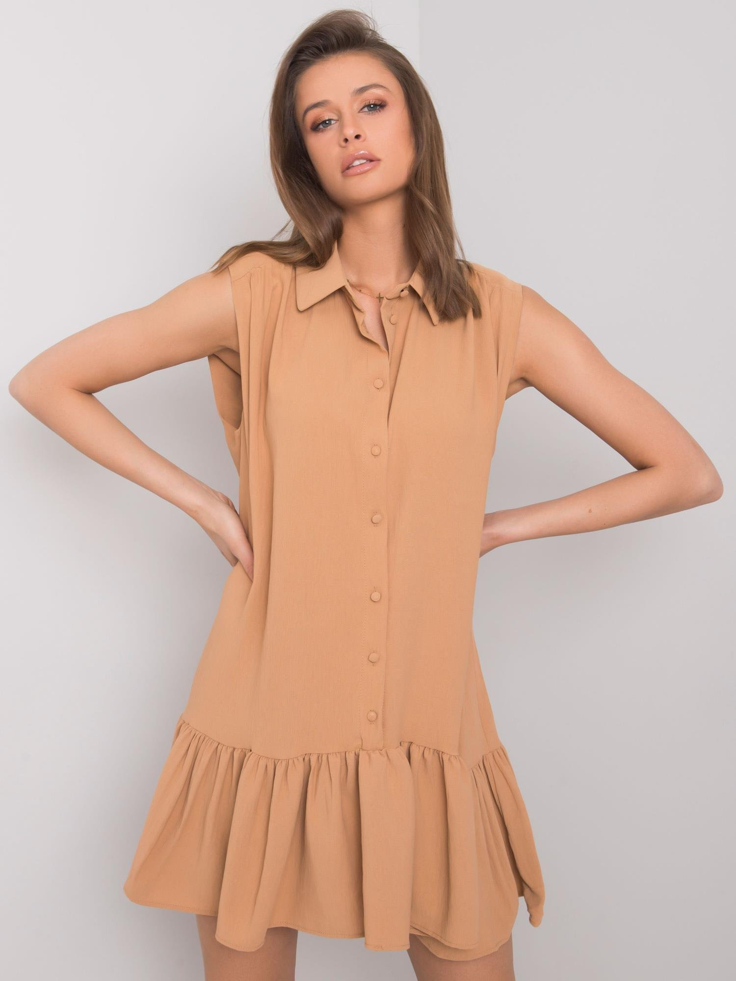 Dress-341-SK-5183.09-camel