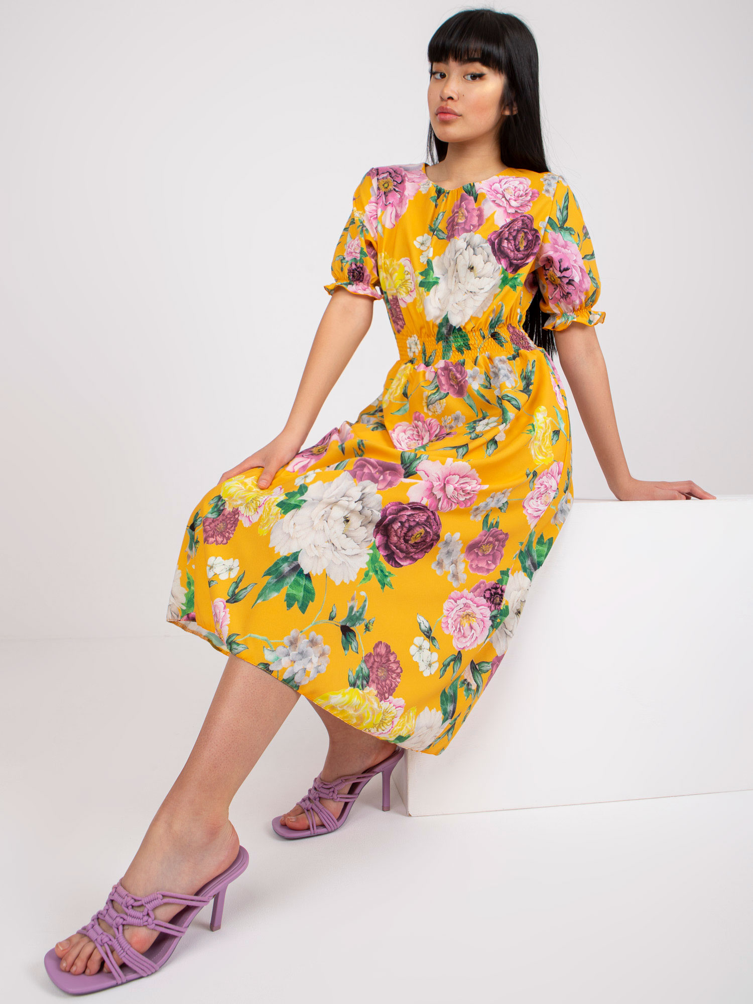 Dress-LK-SK-507564.36P-dark yellow