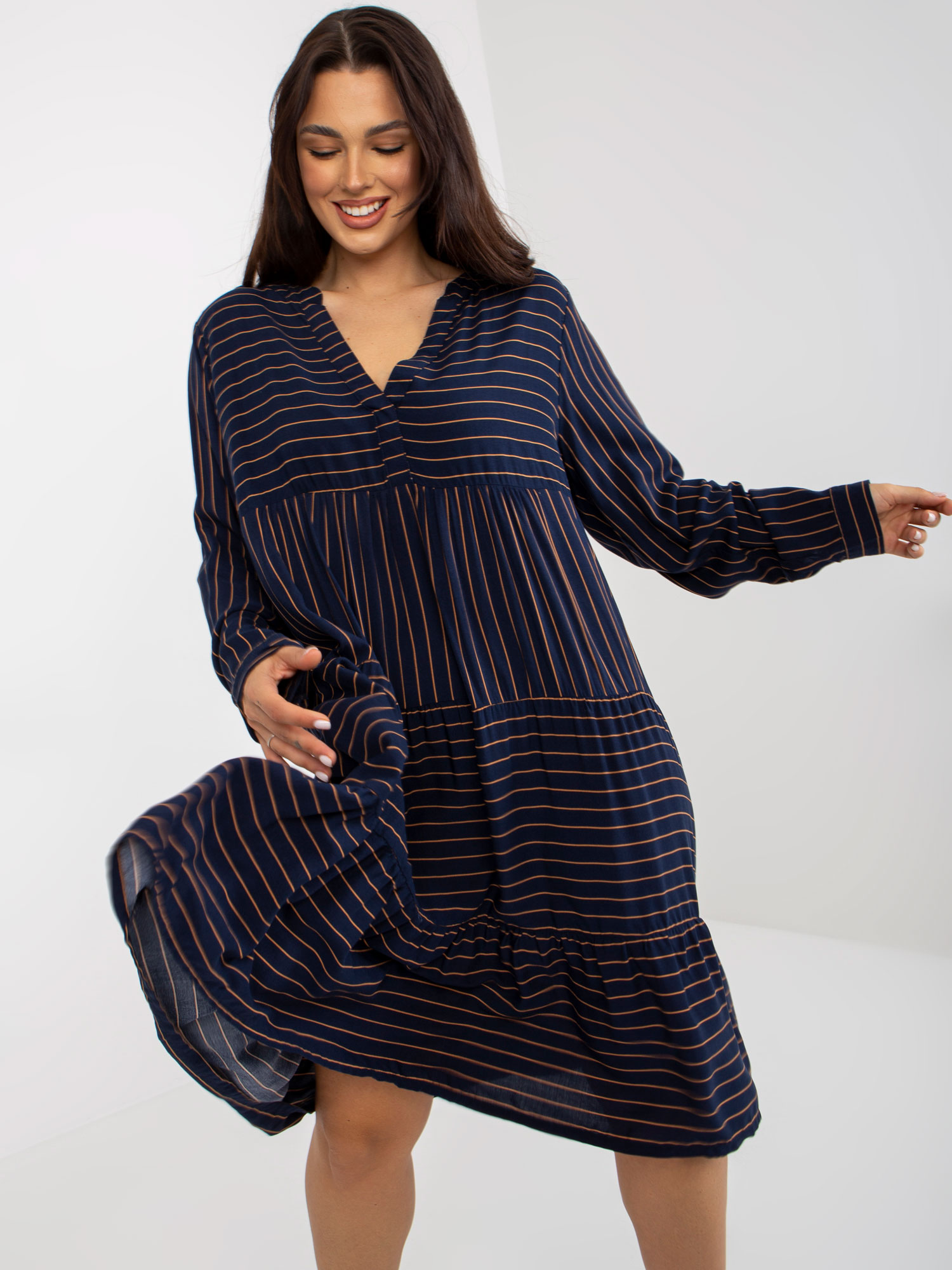 Dress-D73771M30361A2-navy blue