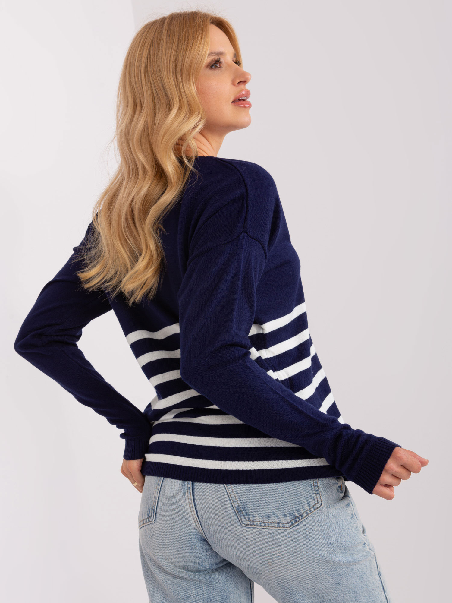 Blouse-BA-BZ-2201.62P-navy blue