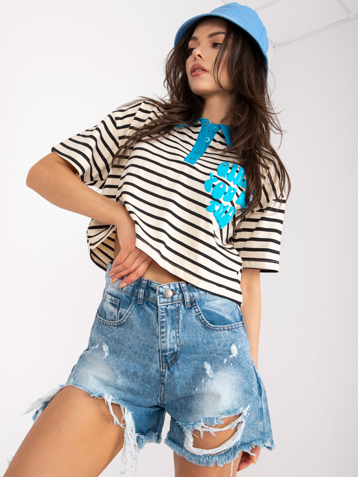Blouse-FA-BZ-7785.91P-black-beige
