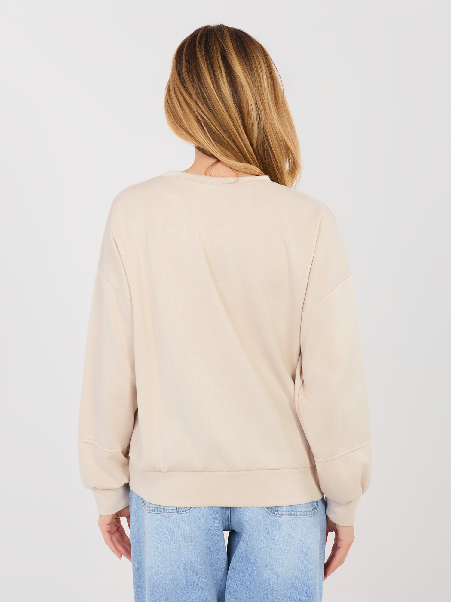 Béžová mikina s potiskem