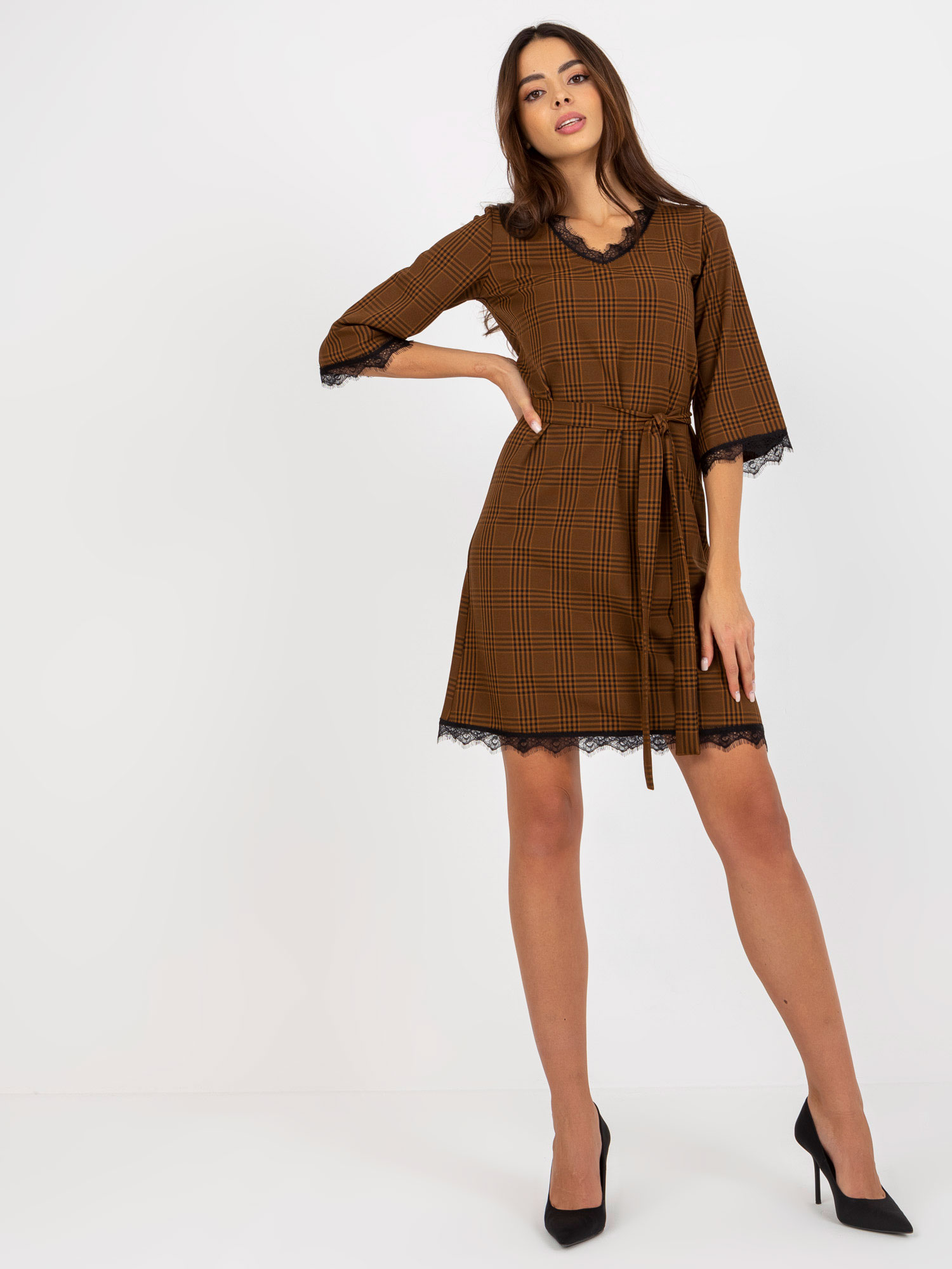 Dress-LK-SK-507871.32P-brown