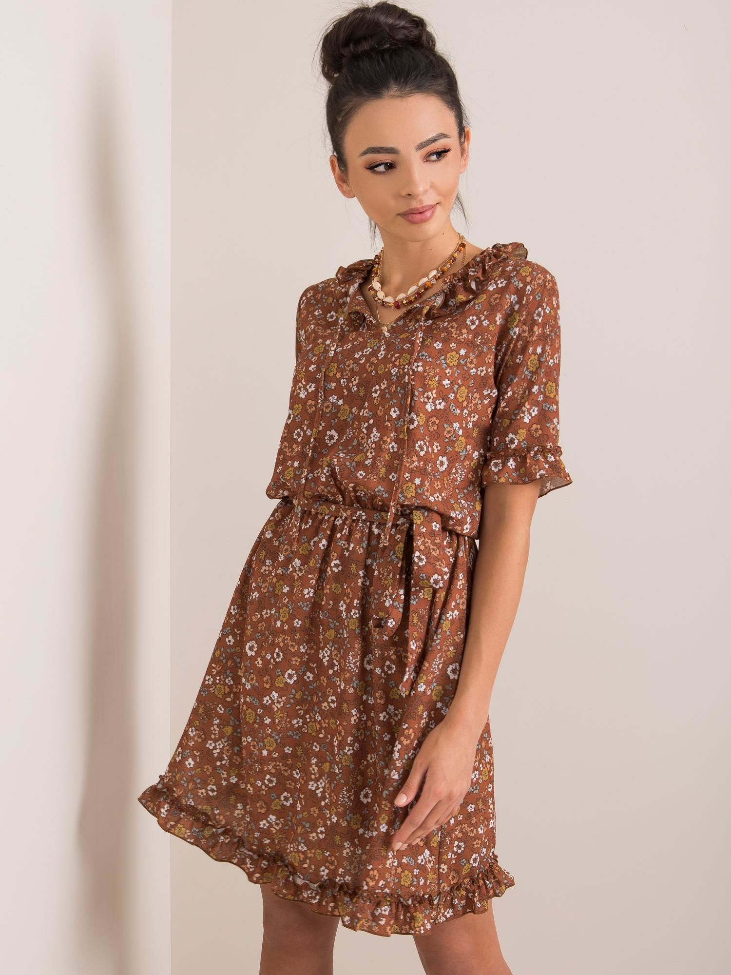 Dress-LK-SK-508097.68P-brown