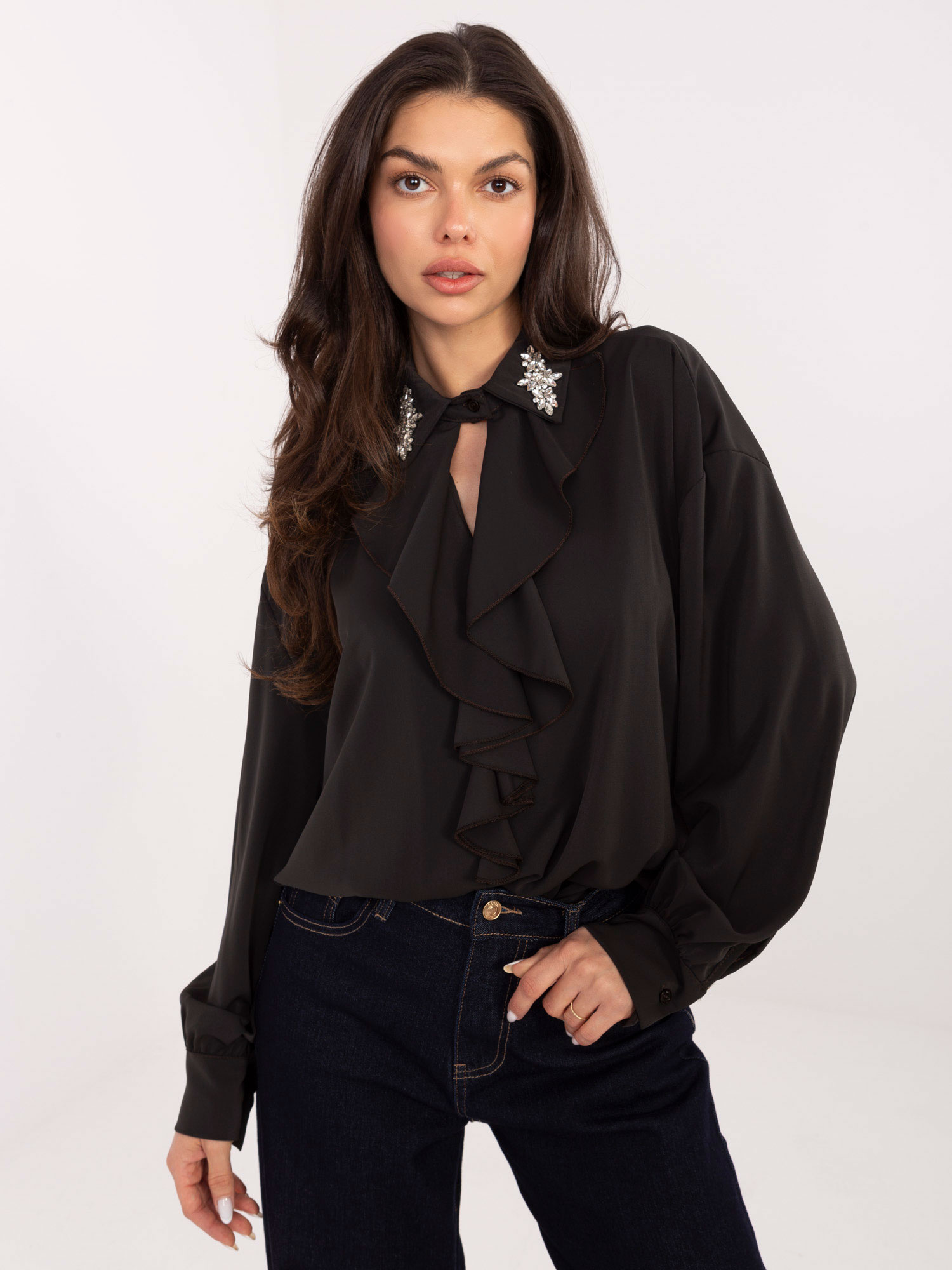 Blouse-IT-BZ-28995.25-dark brown