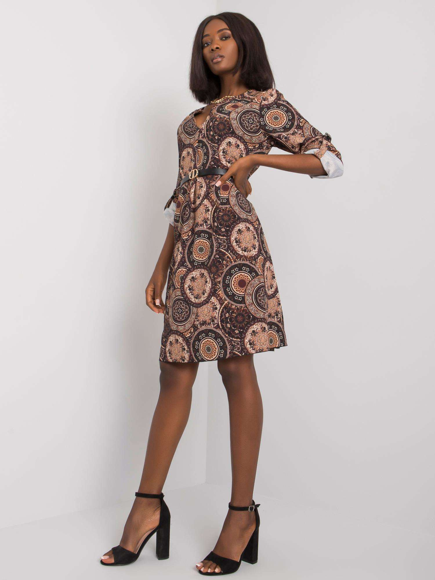 Dress-DHJ-SK-12336B.74P-brown