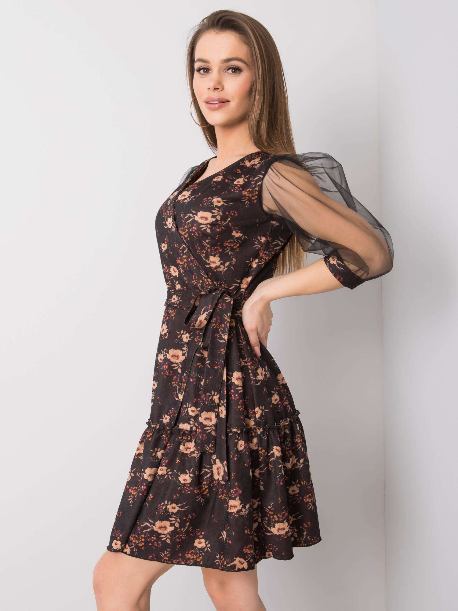 Dress-LK-SK-508378.31P-black-beige