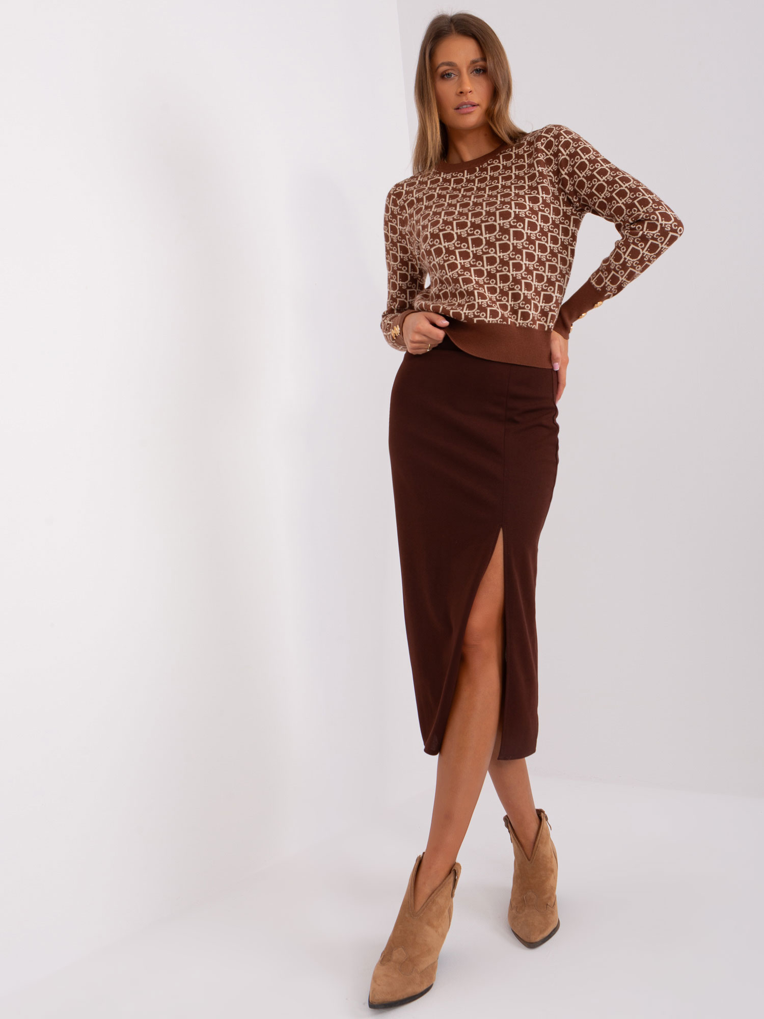 Skirt-LK-SD-509445.72P-dark brown