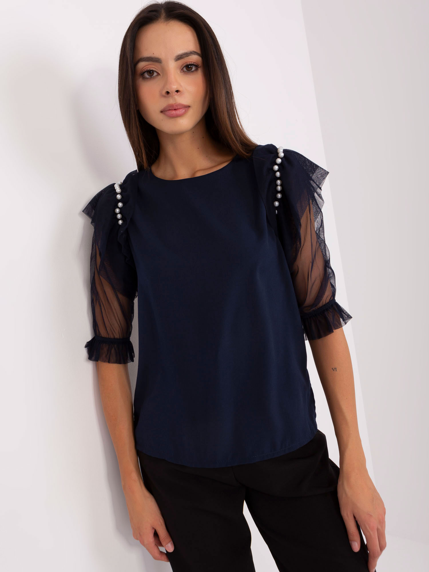Blouse-LK-BZ-506682.26P-navy blue