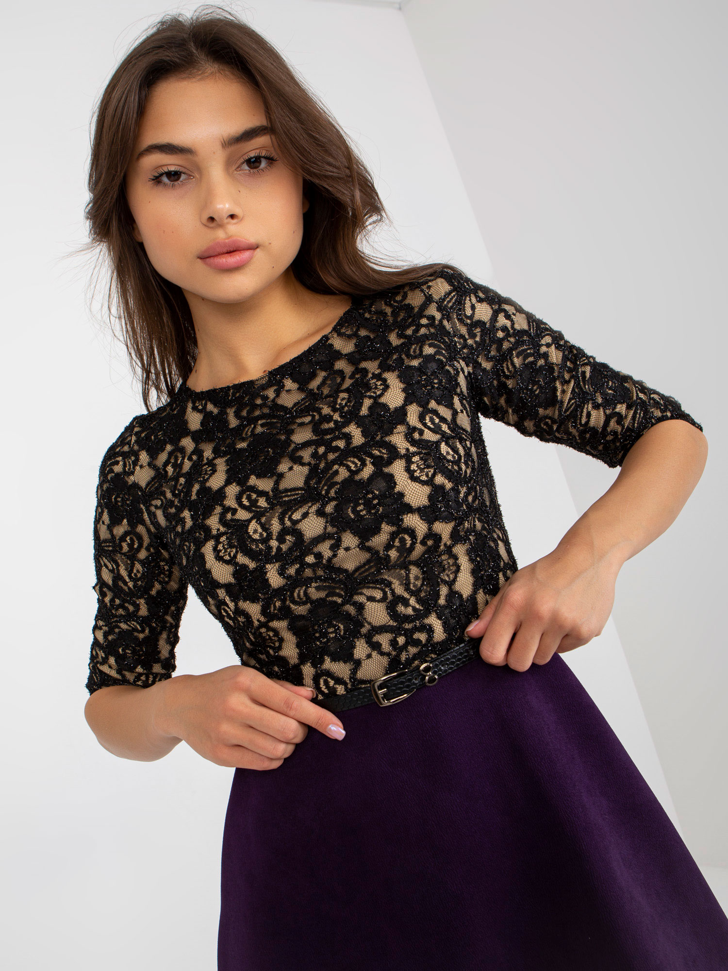 Dress-LK-SK-506582.04P-dark purple