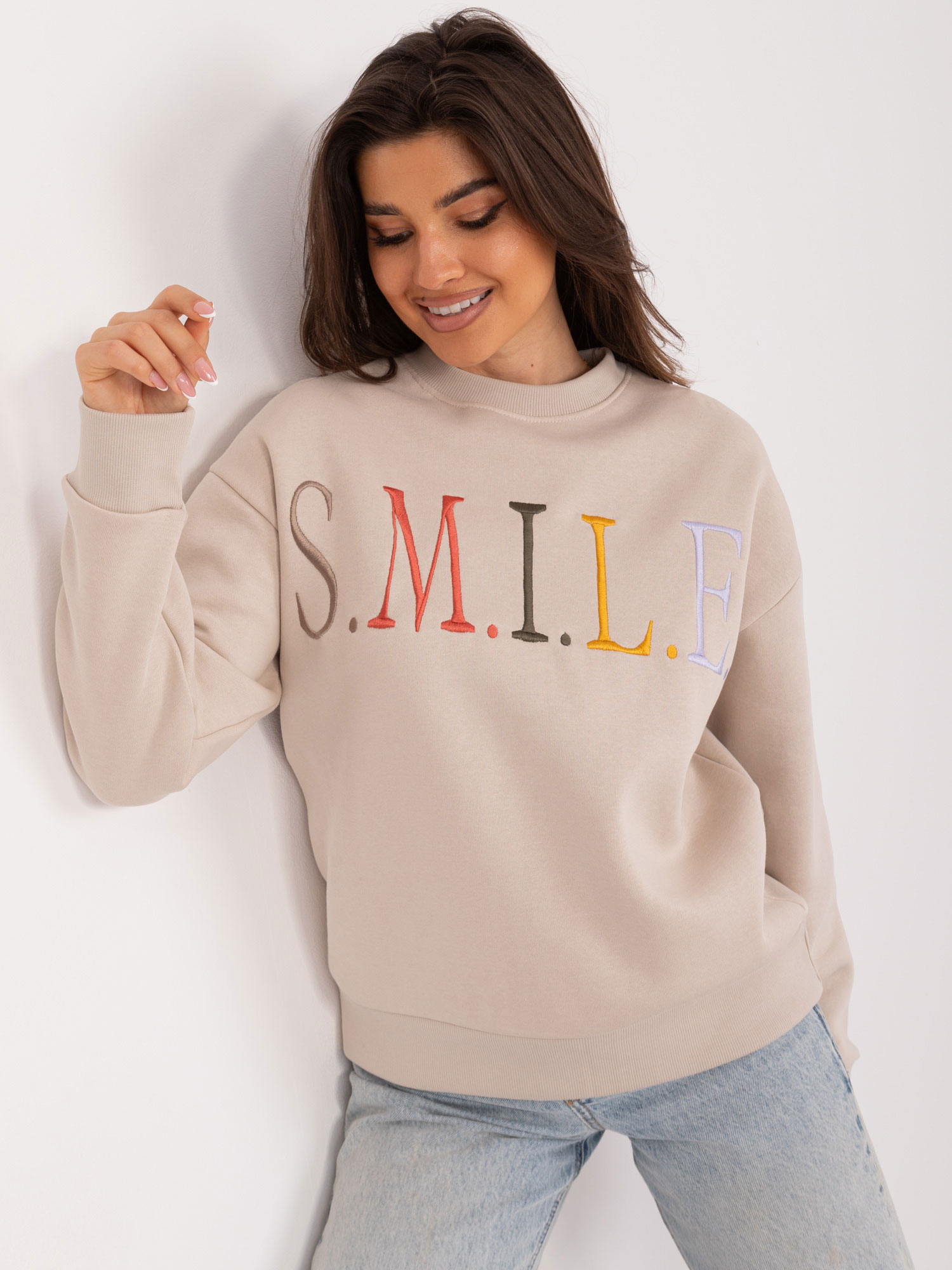 Sweatshirt-D10606BA02565C-beige