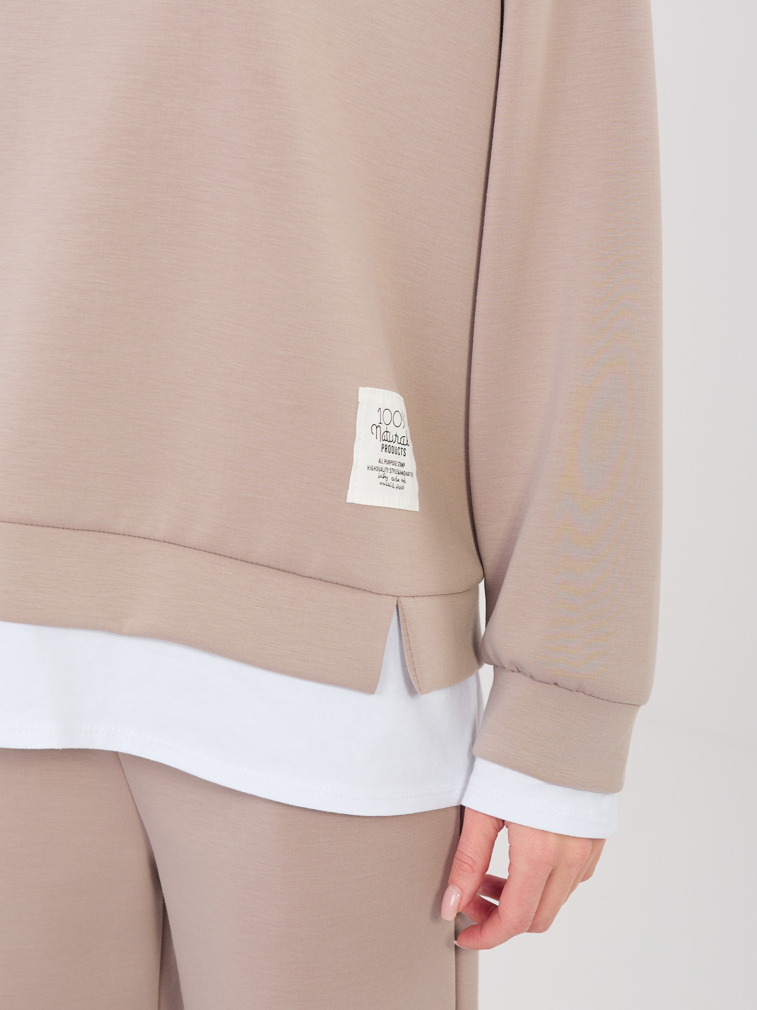 Дамски комплект в тъмнобежово