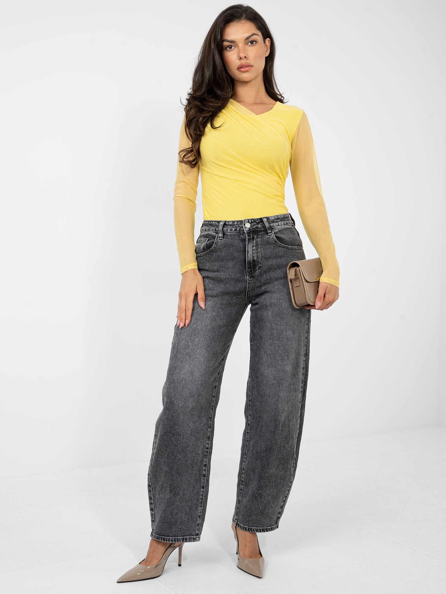 Žluté body s dlouhým rukávem