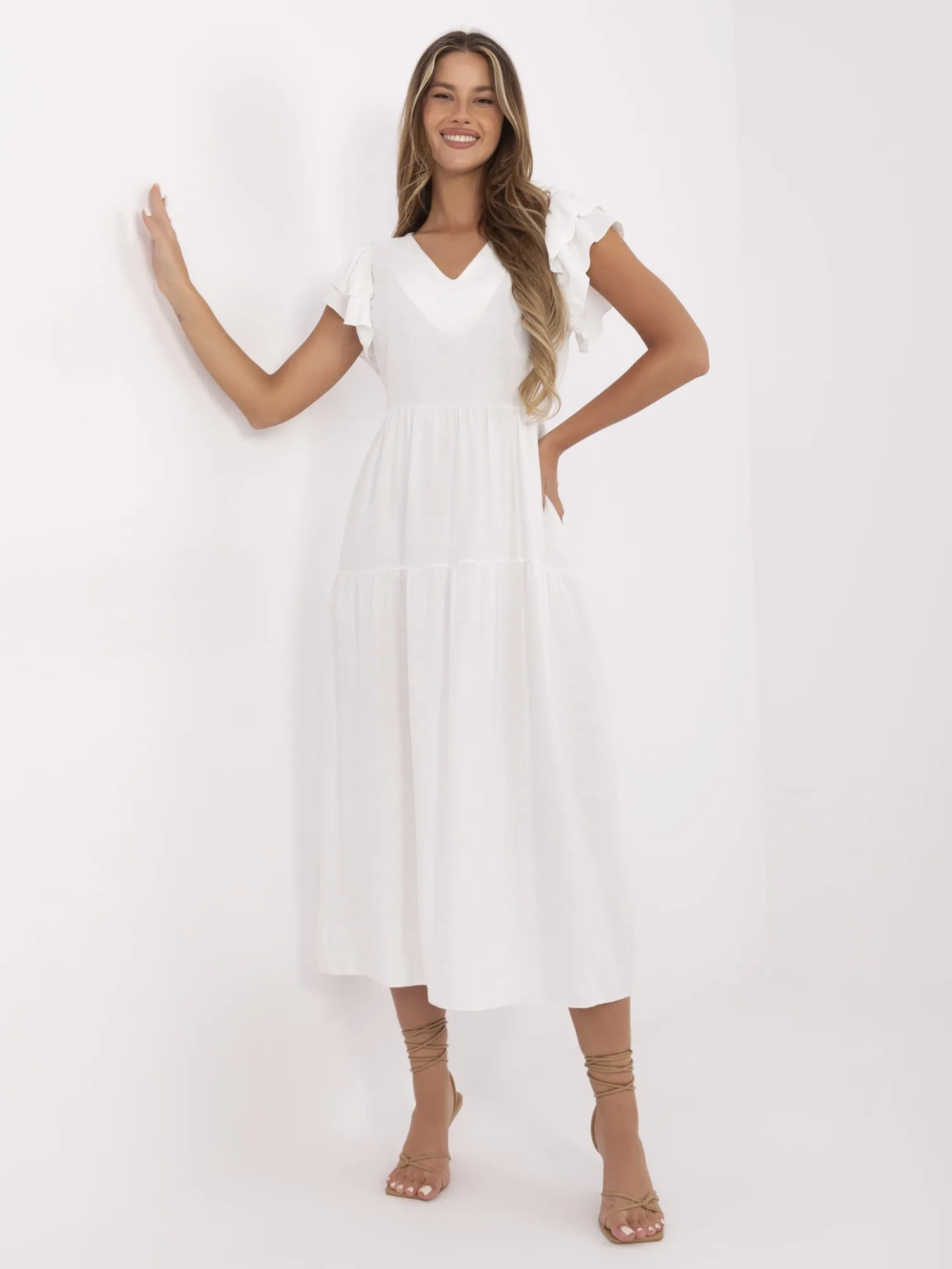 Dress-MI-SK-A2489.21-ecru