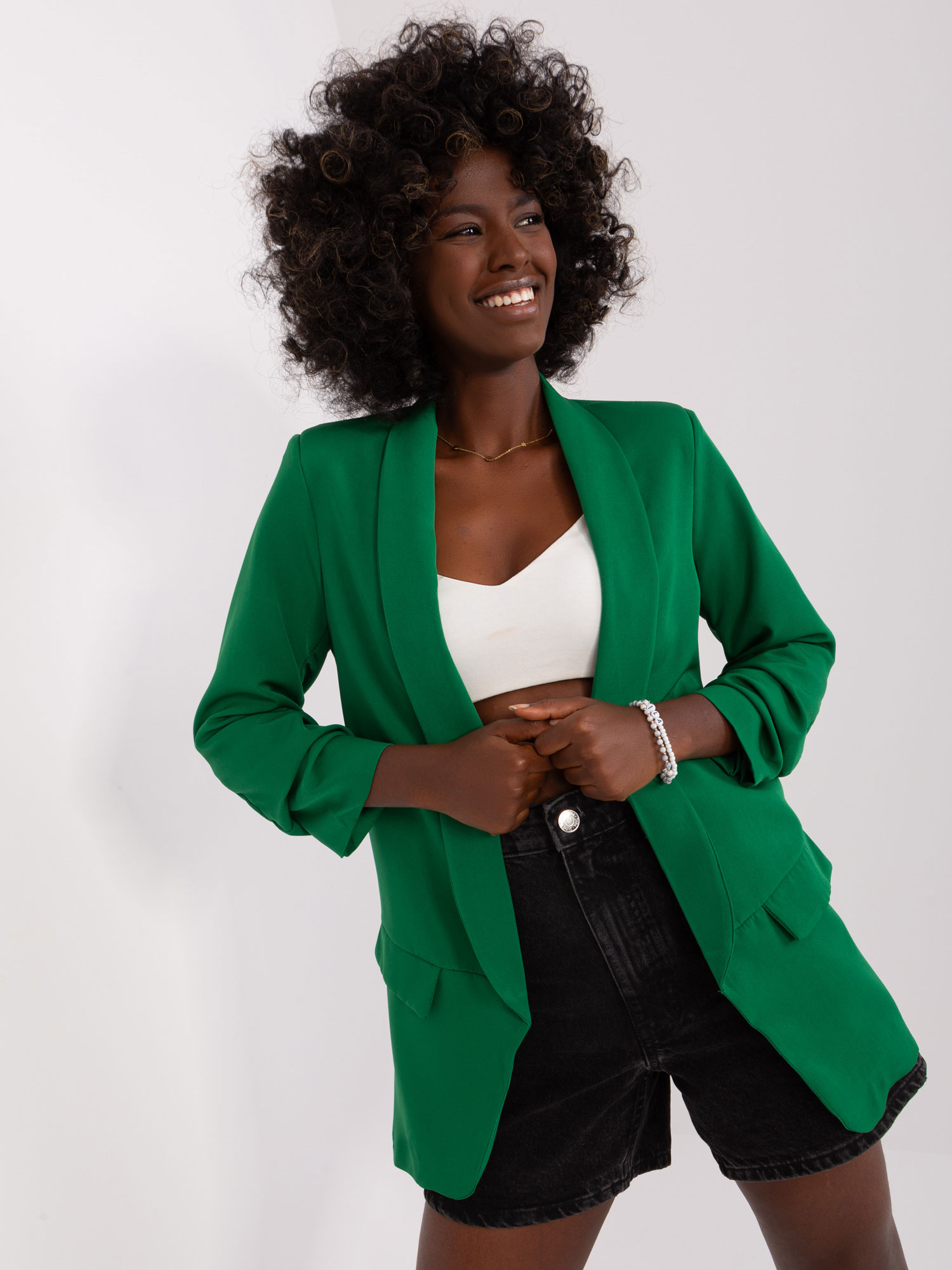 Blazer-DHJ-MA-7684.15P-Dark Green