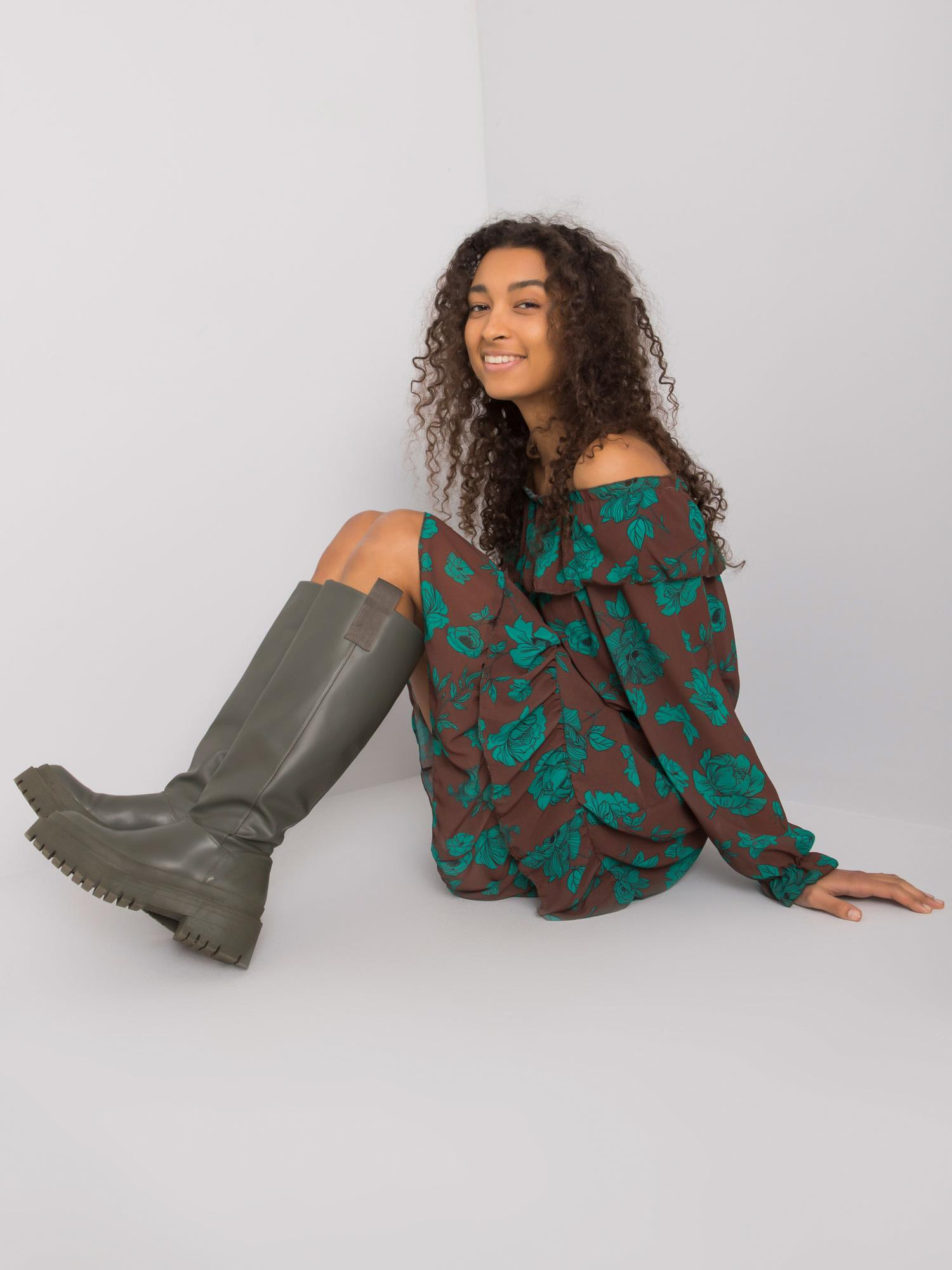 Dress-DHJ-SK-15015.56P-brown