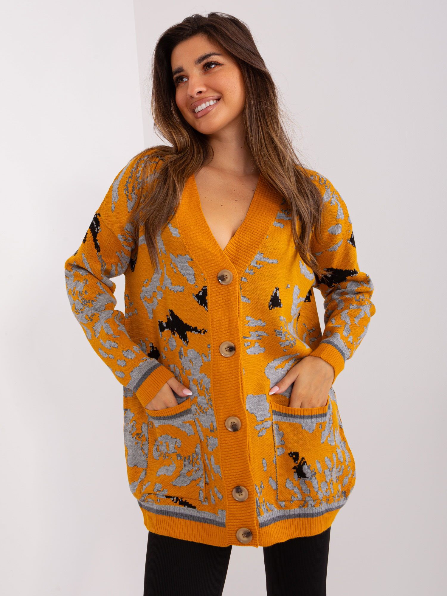 Cardigan-BA-SW-8045.30X-Dark Yellow