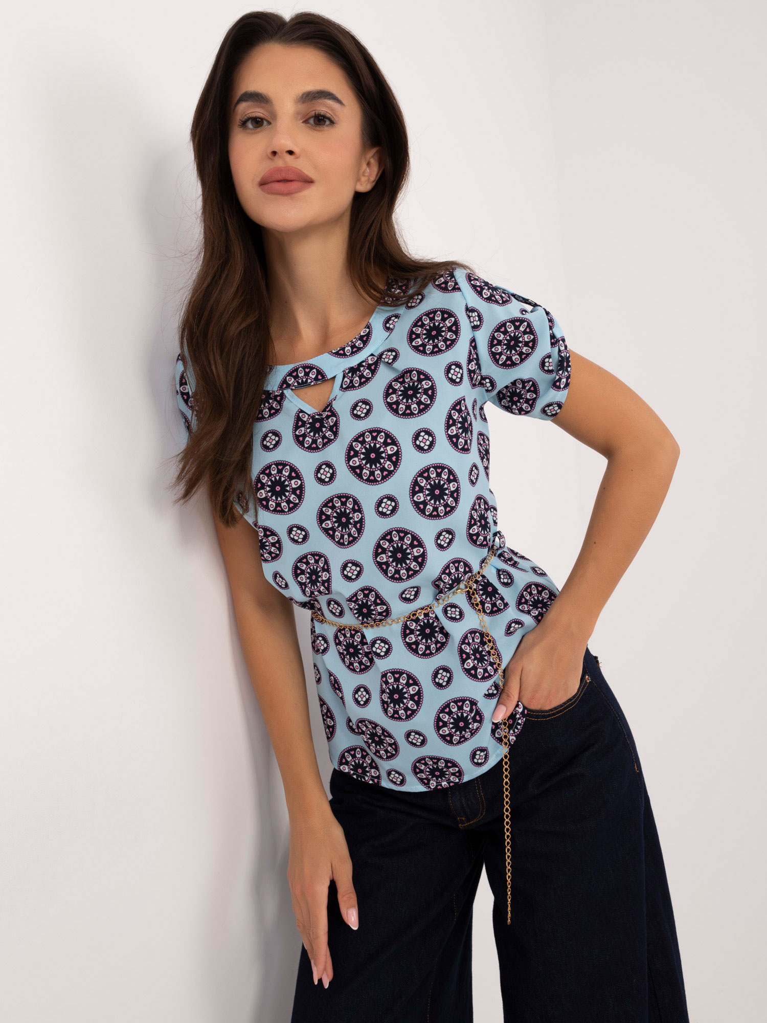 Blouse-LK-BZ-505775.00-light blue