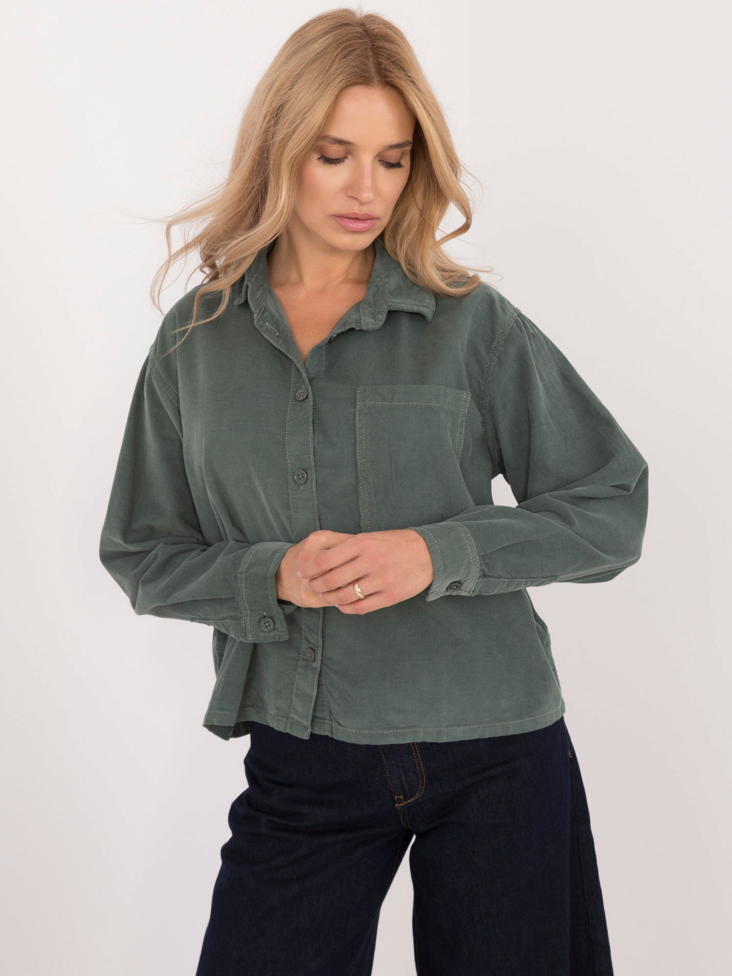 Shirt-D70046M11184A1-dark green