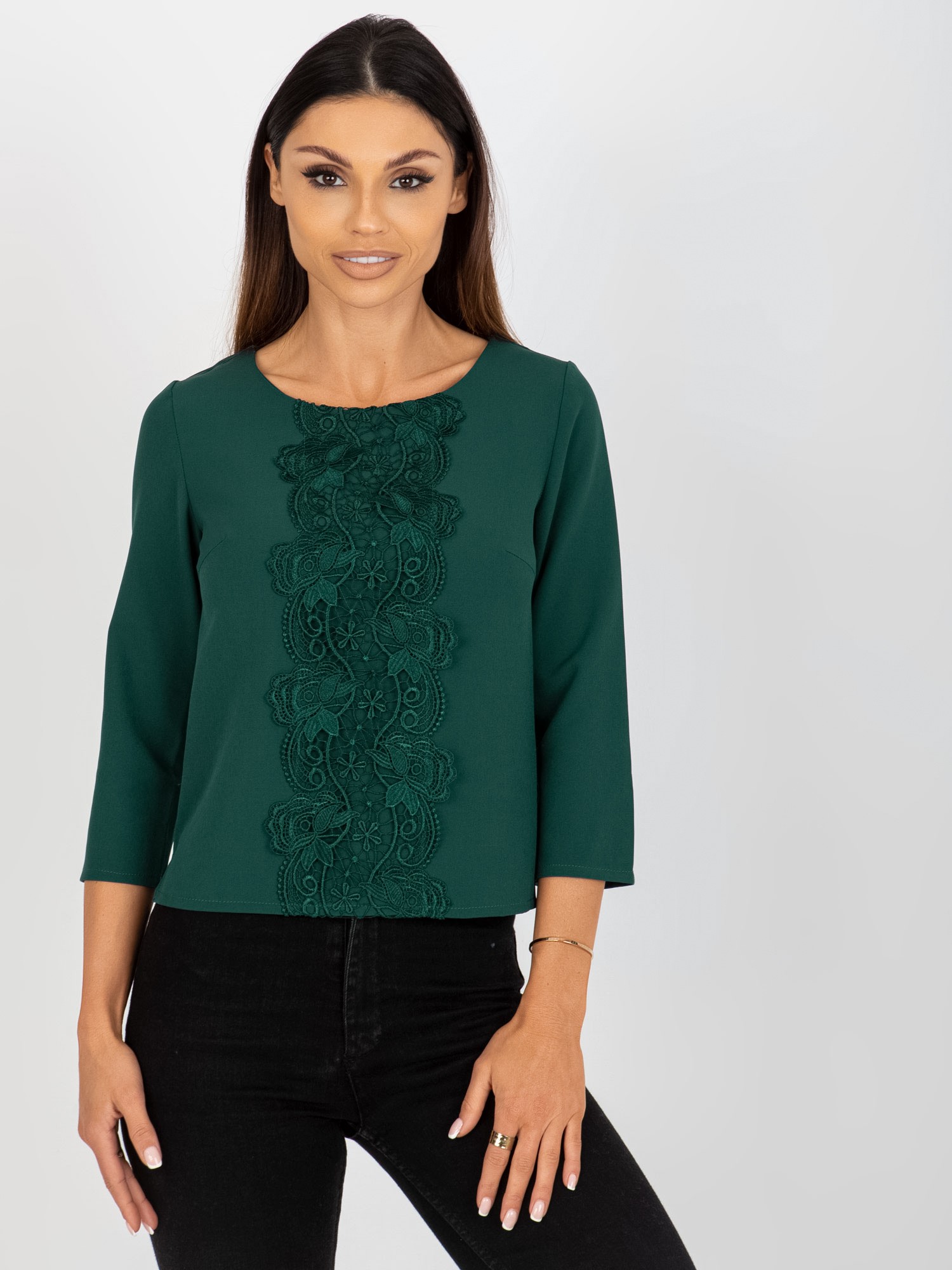 Blouse-LK-BZ-506522.07-dark green