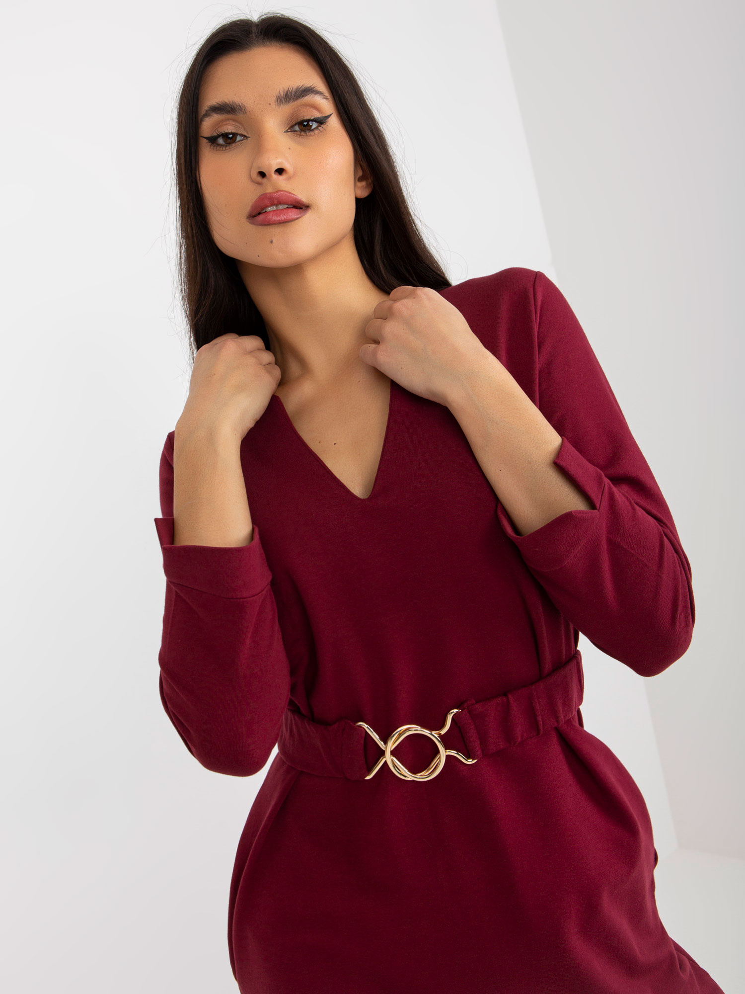 Dress-TW-SK-BL-1011.17-burgundy