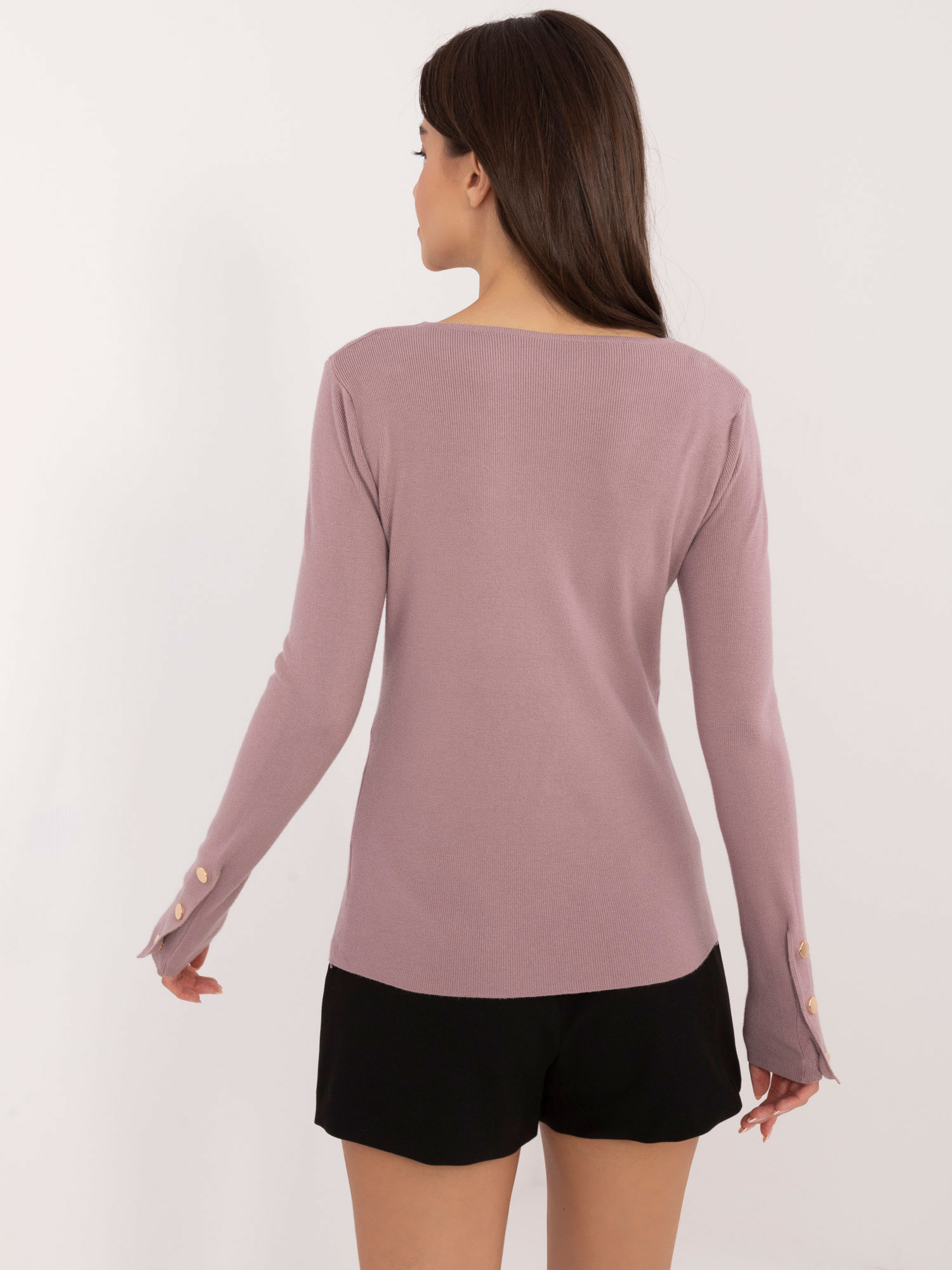 Purple classic long sleeve sweater
