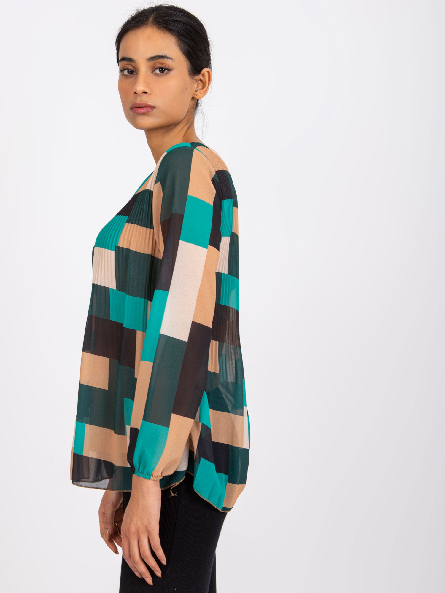 Blouse-DHJ-BZ-8643.38P-dark green