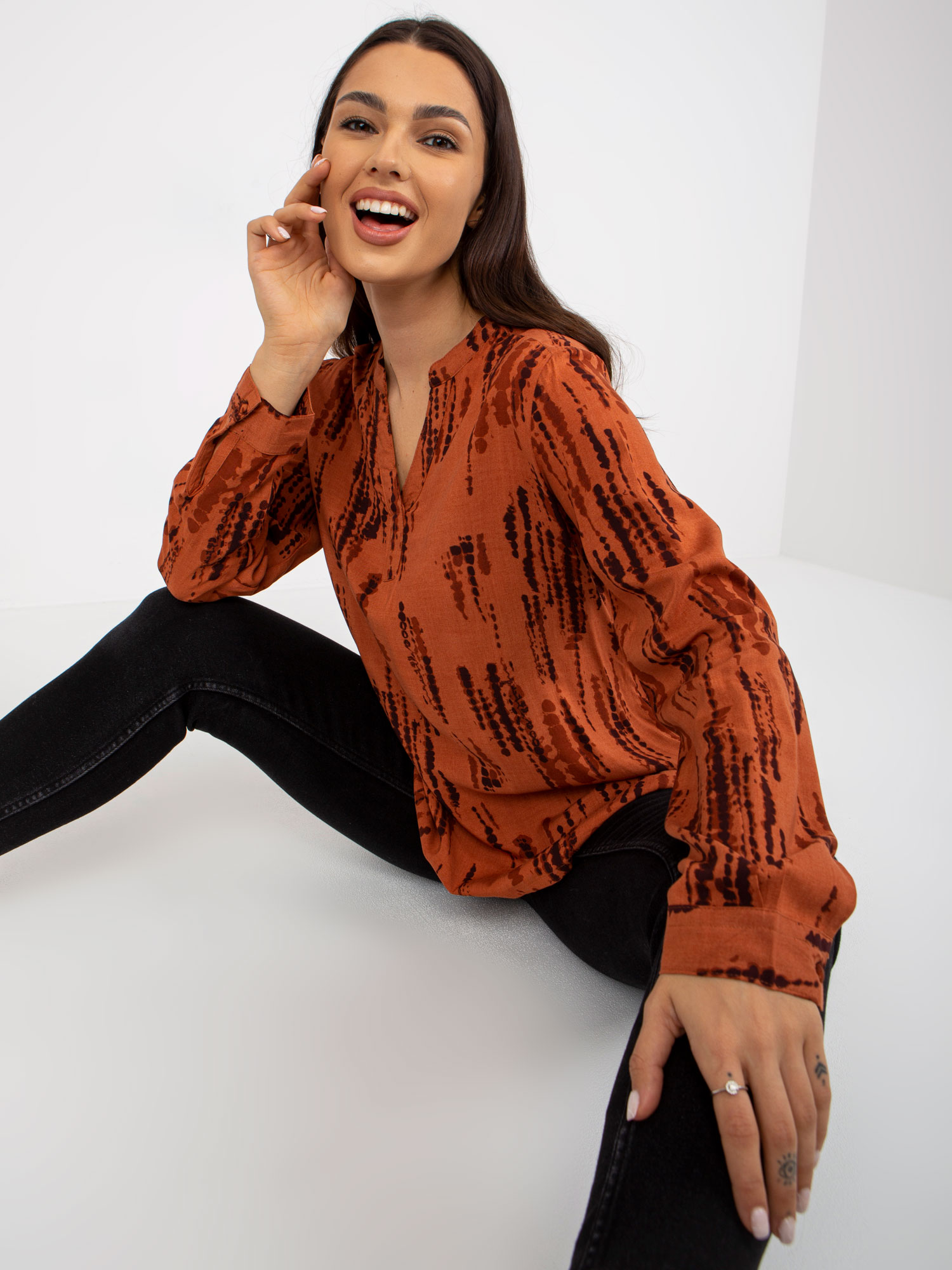 Blouse-D73771M11081A-light brown