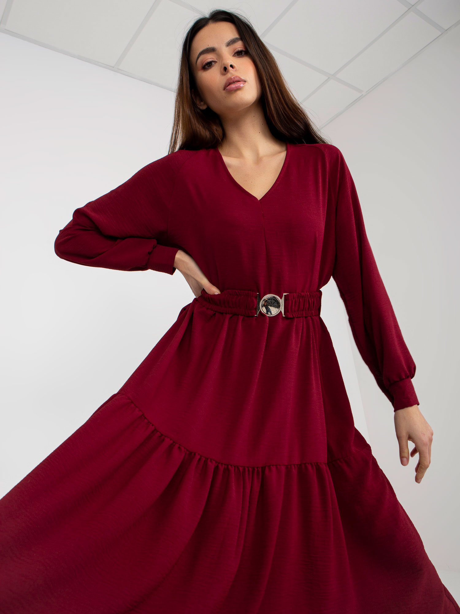 Dress-TW-SK-BI-2021706.93P-burgundy
