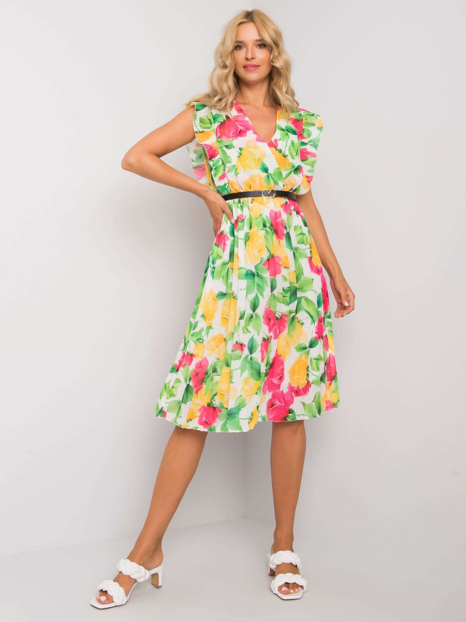 Dress-DHJ-SK-13198-1.75-white-pink