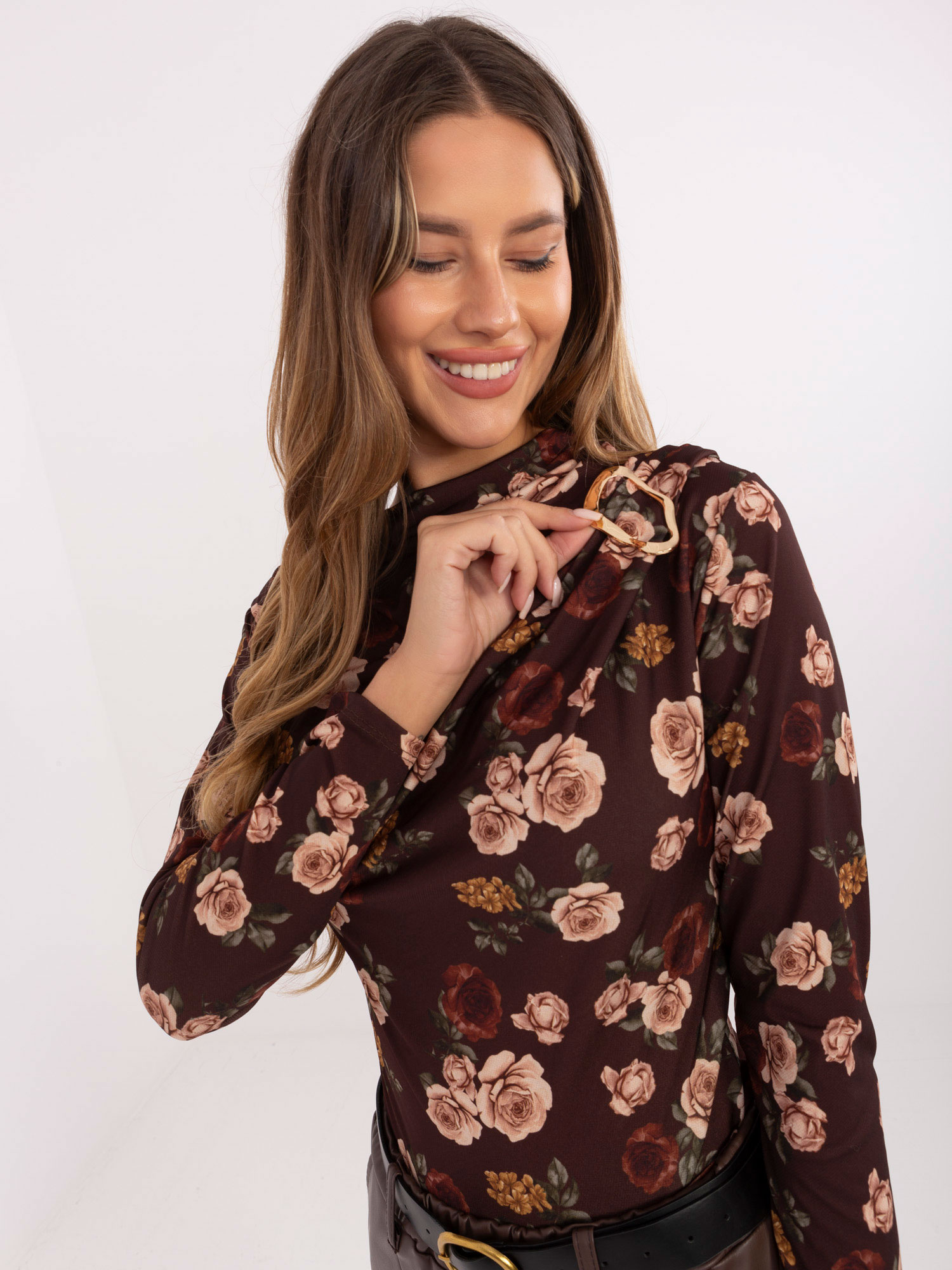 Blouse-IT-BZ-20315-1.19P-dark brown