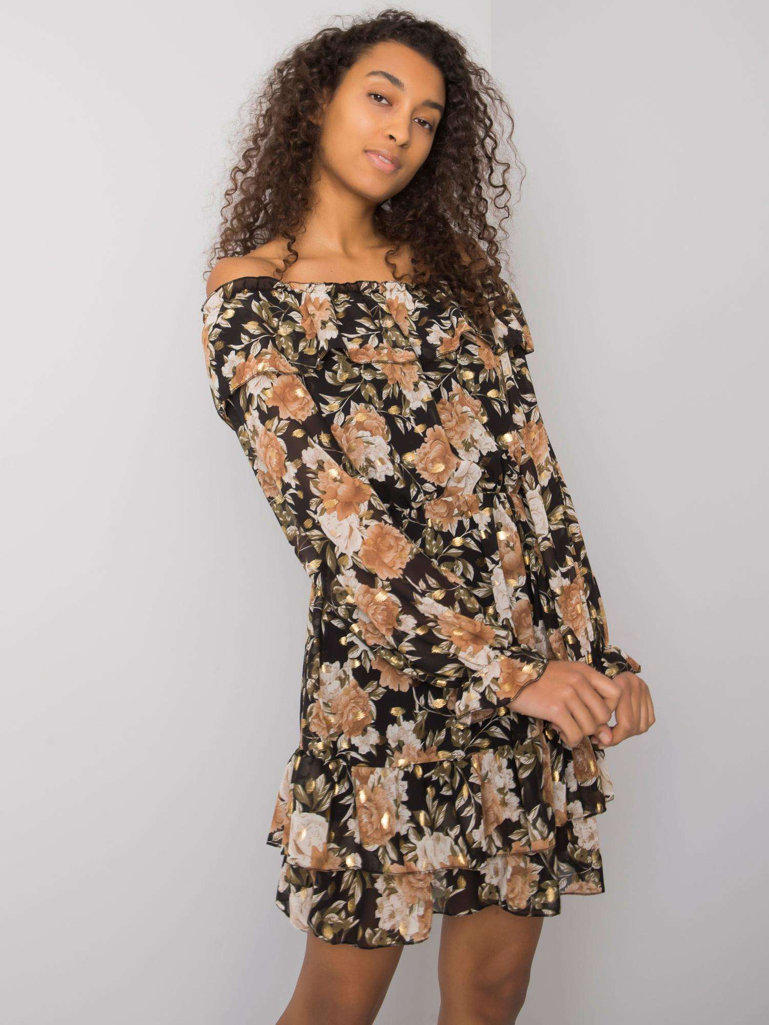 Dress-DHJ-SK-15015-2.73P-black-beige