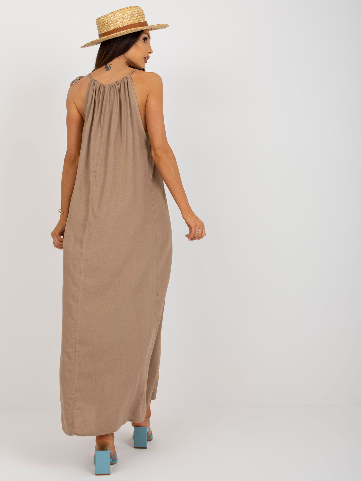 Dress-TW-SK-BE-203D.38P-dark beige