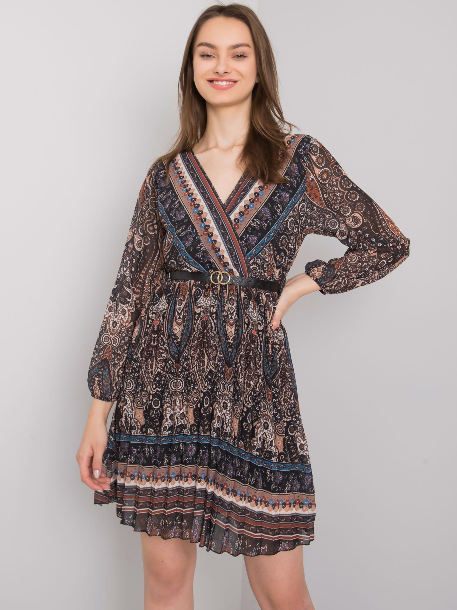 Dress-DHJ-SK-10201.93P-black-beige