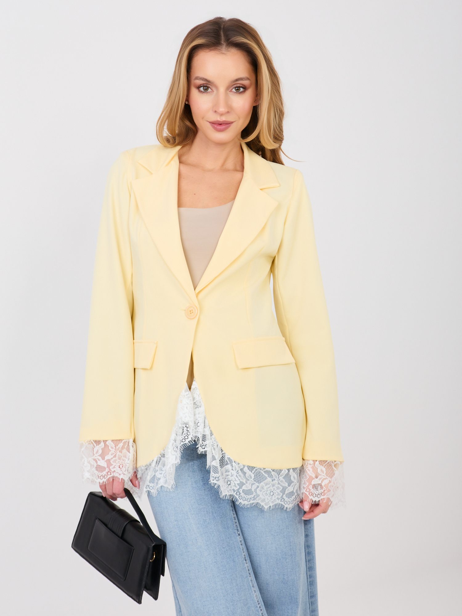 Žluté elegantní sako