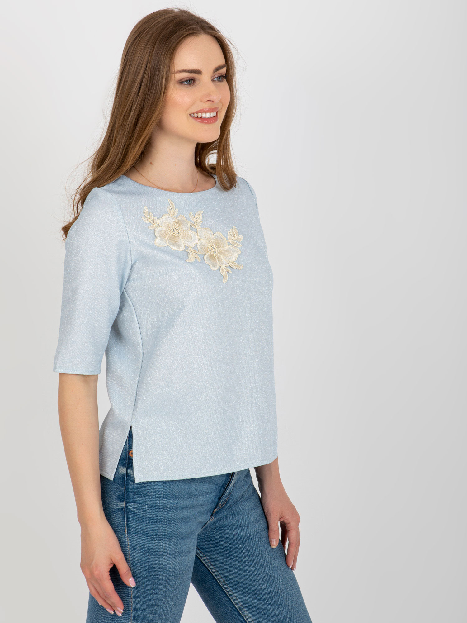 Blouse-LK-BZ-506609.77-light blue