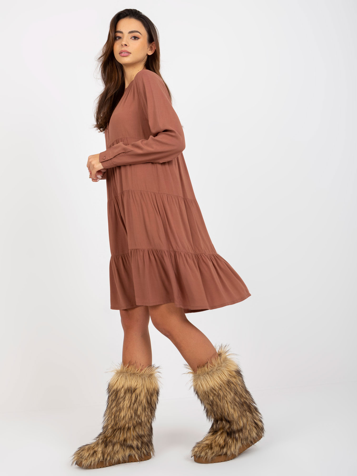 Dress-D73761M30361A-brown