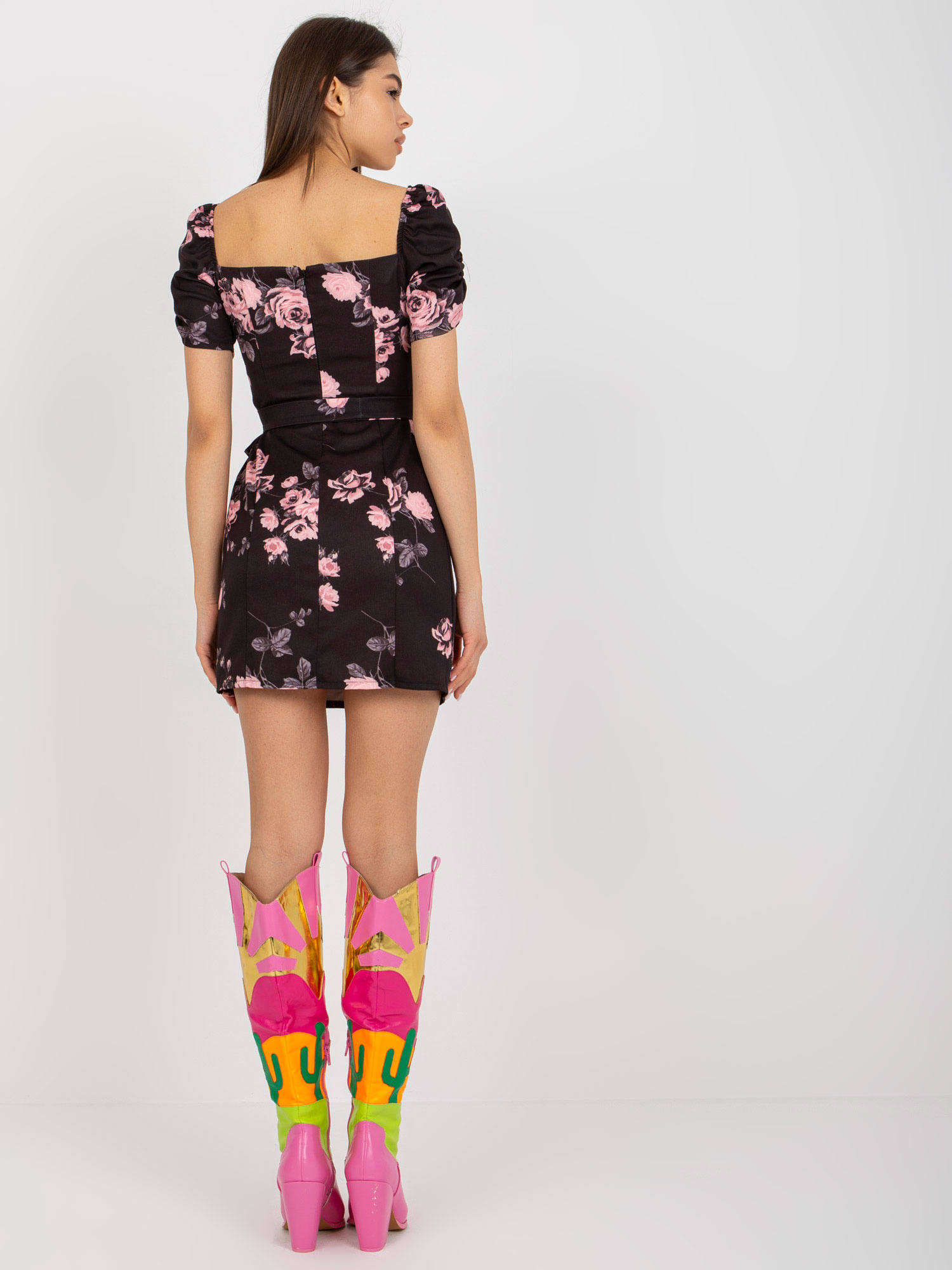 Dress-LK-SK-508641.29-black-pink