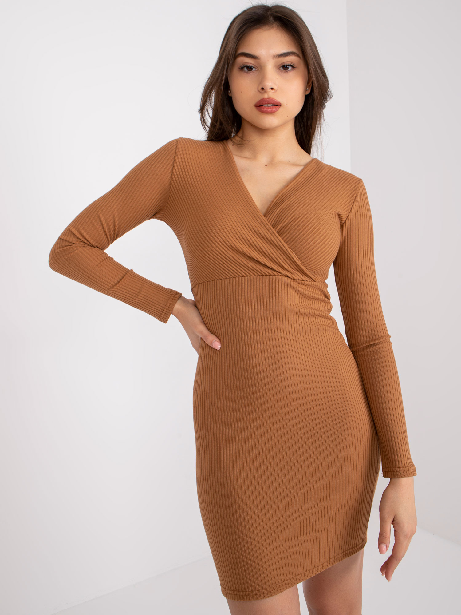 Dress-LK-SK-508706.92-light brown