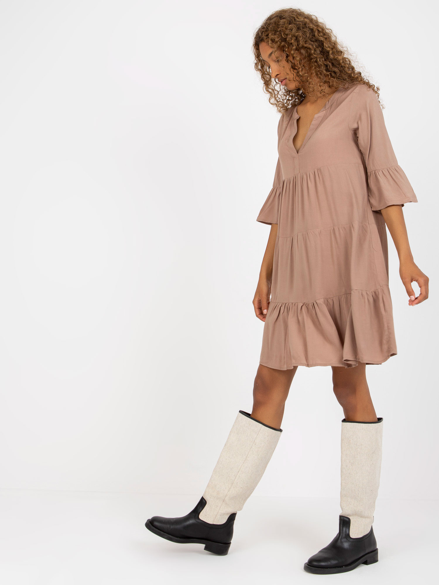 Dress-D73761M30214A3-dark beige