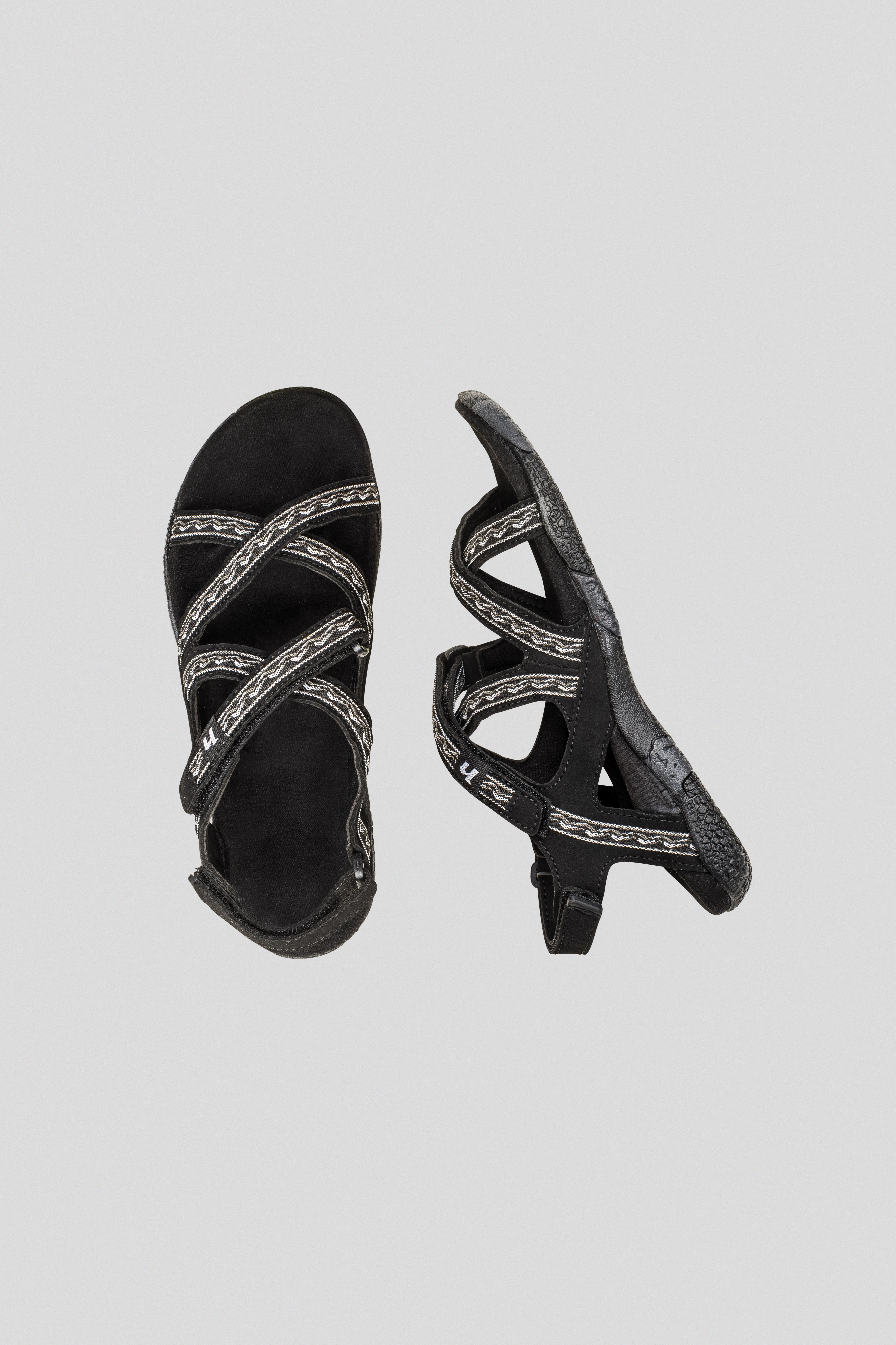 Sandale pentru femei Hannah - gri, negru