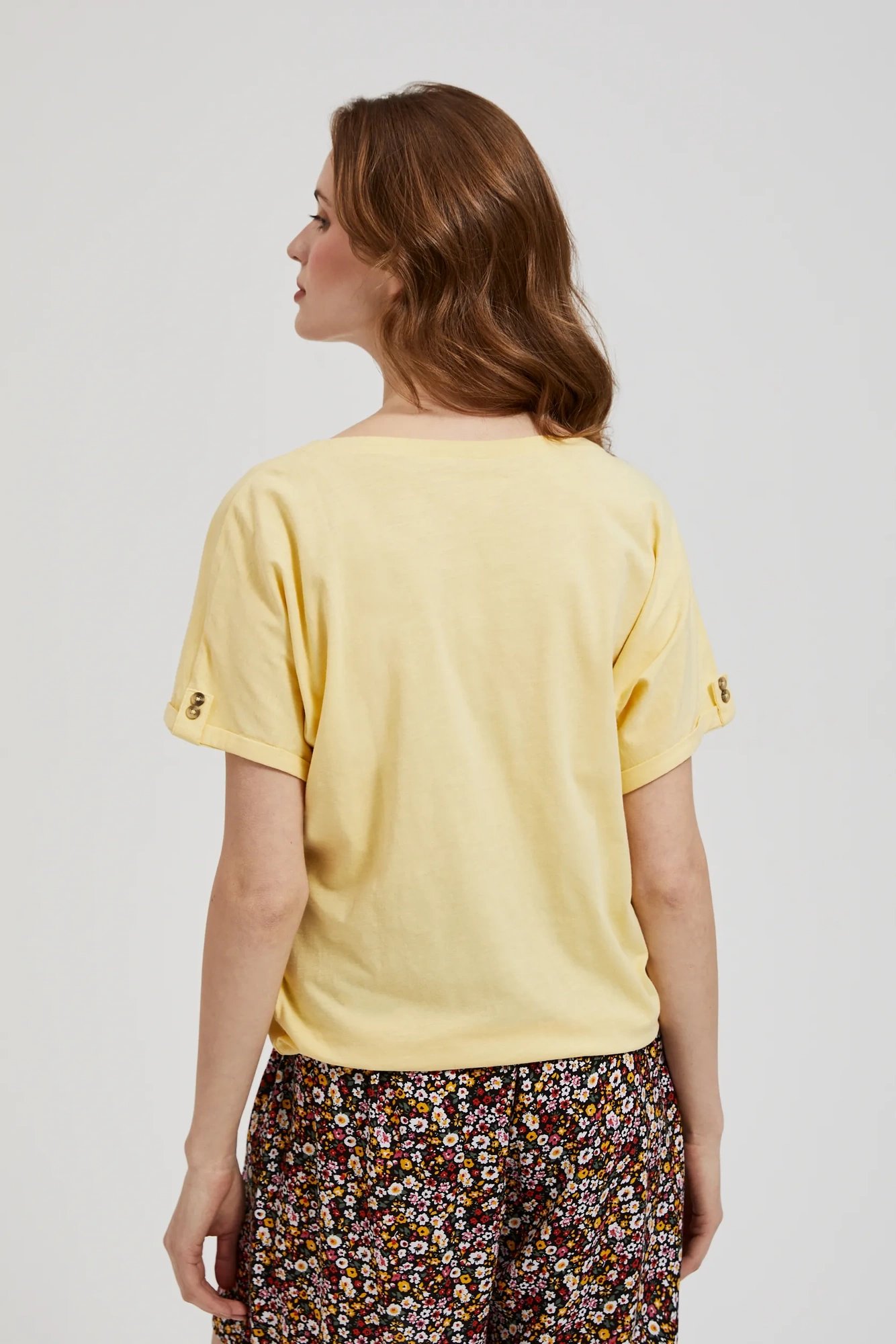 Women's T-shirt MOODO - light yellow