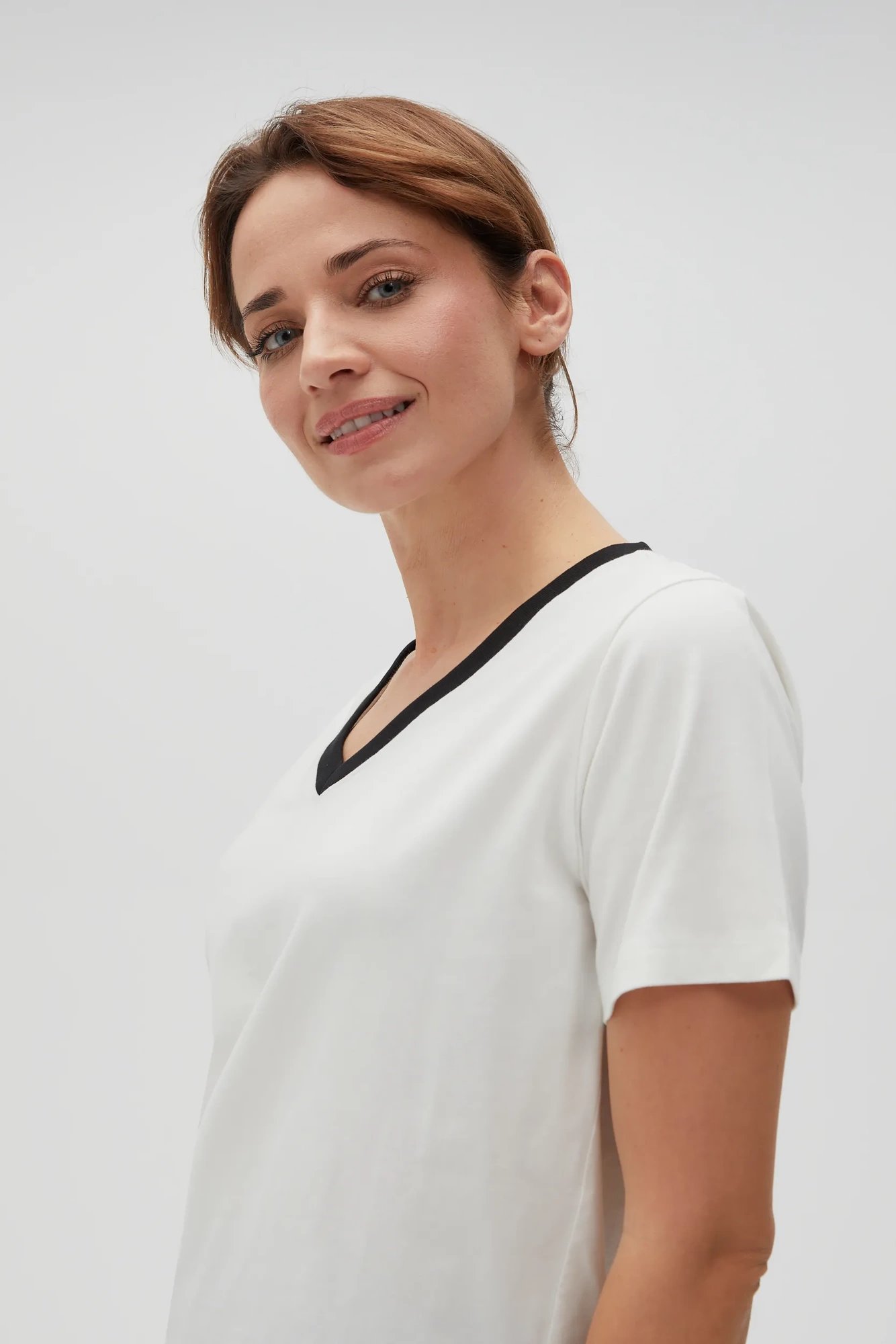 Marisse Women's T-Shirt L-Ts-4600 Off White