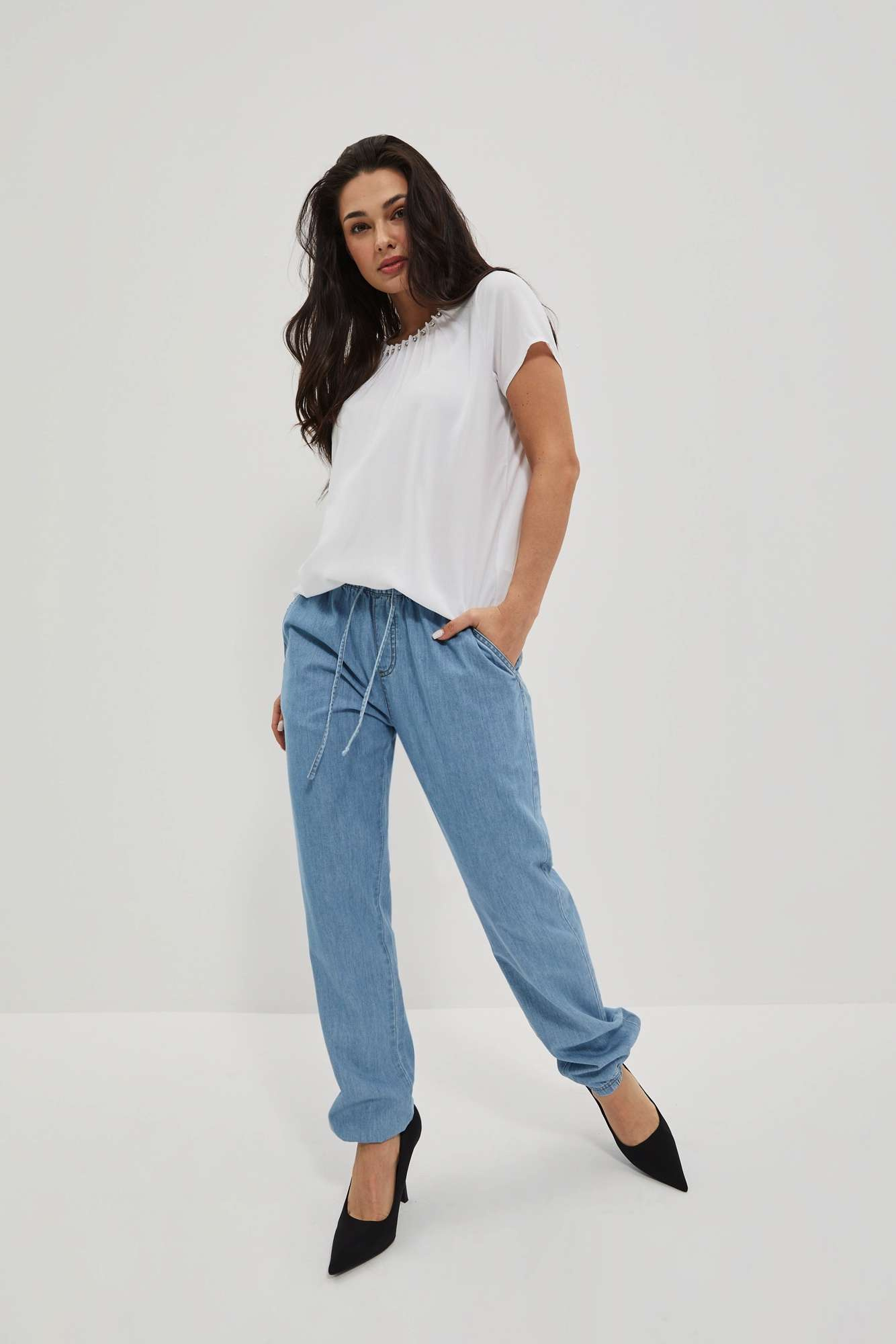 WOMEN'S JEANS L-JE-4004 BLUE