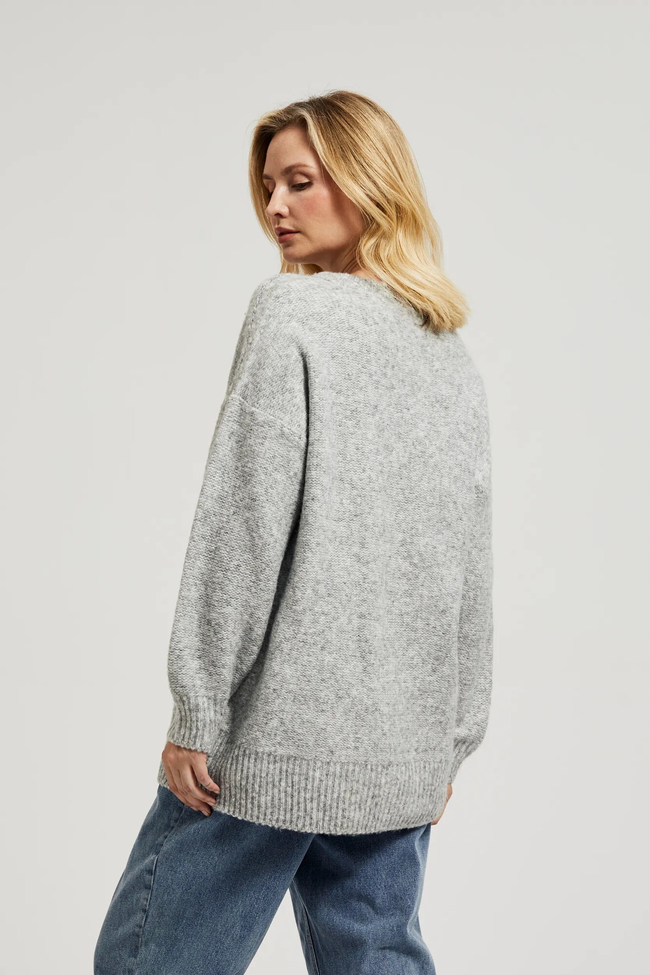 Marisse Women's Sweater Z-Sw-4534 L.Grey Mel