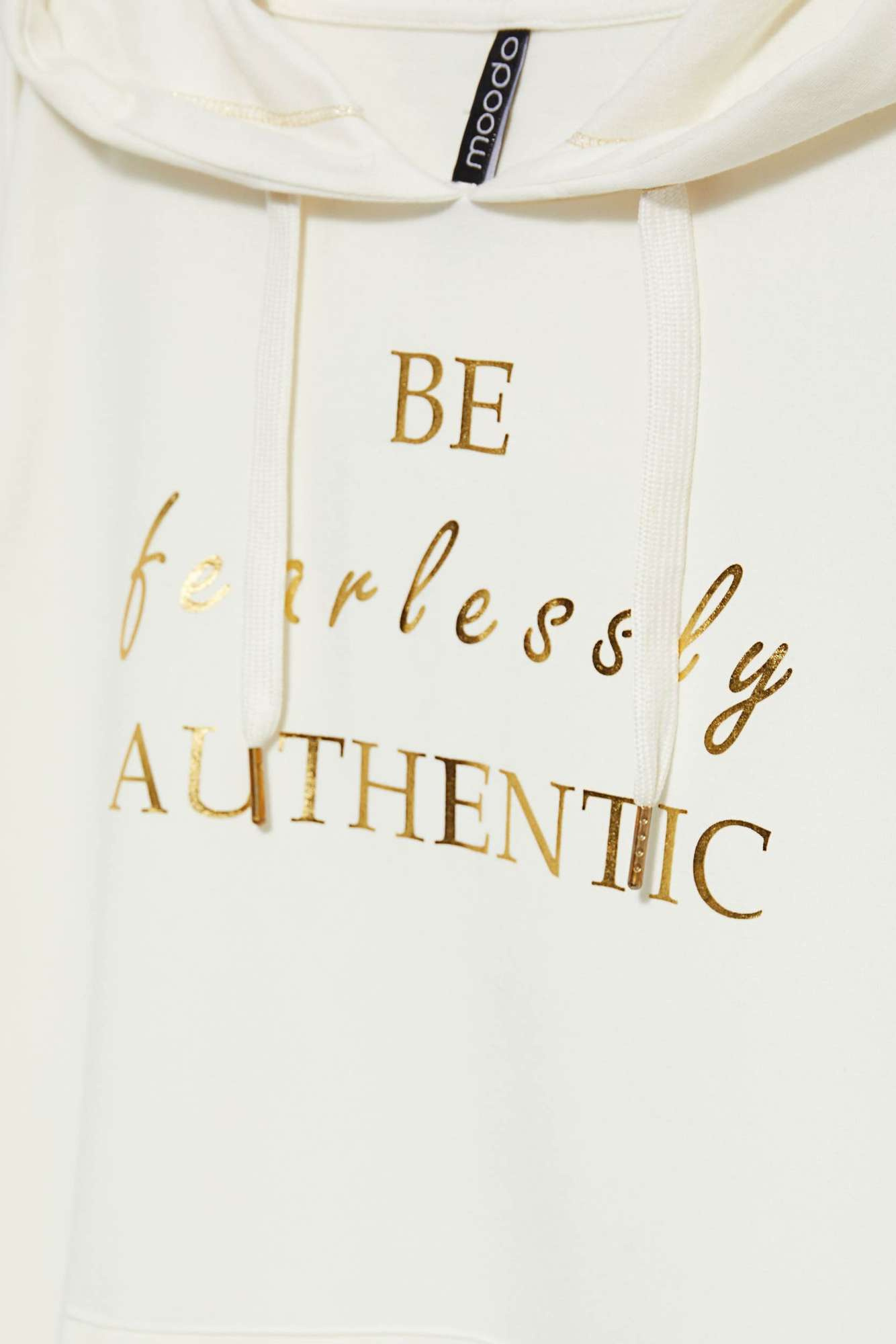 Hoodie with decorative lettering