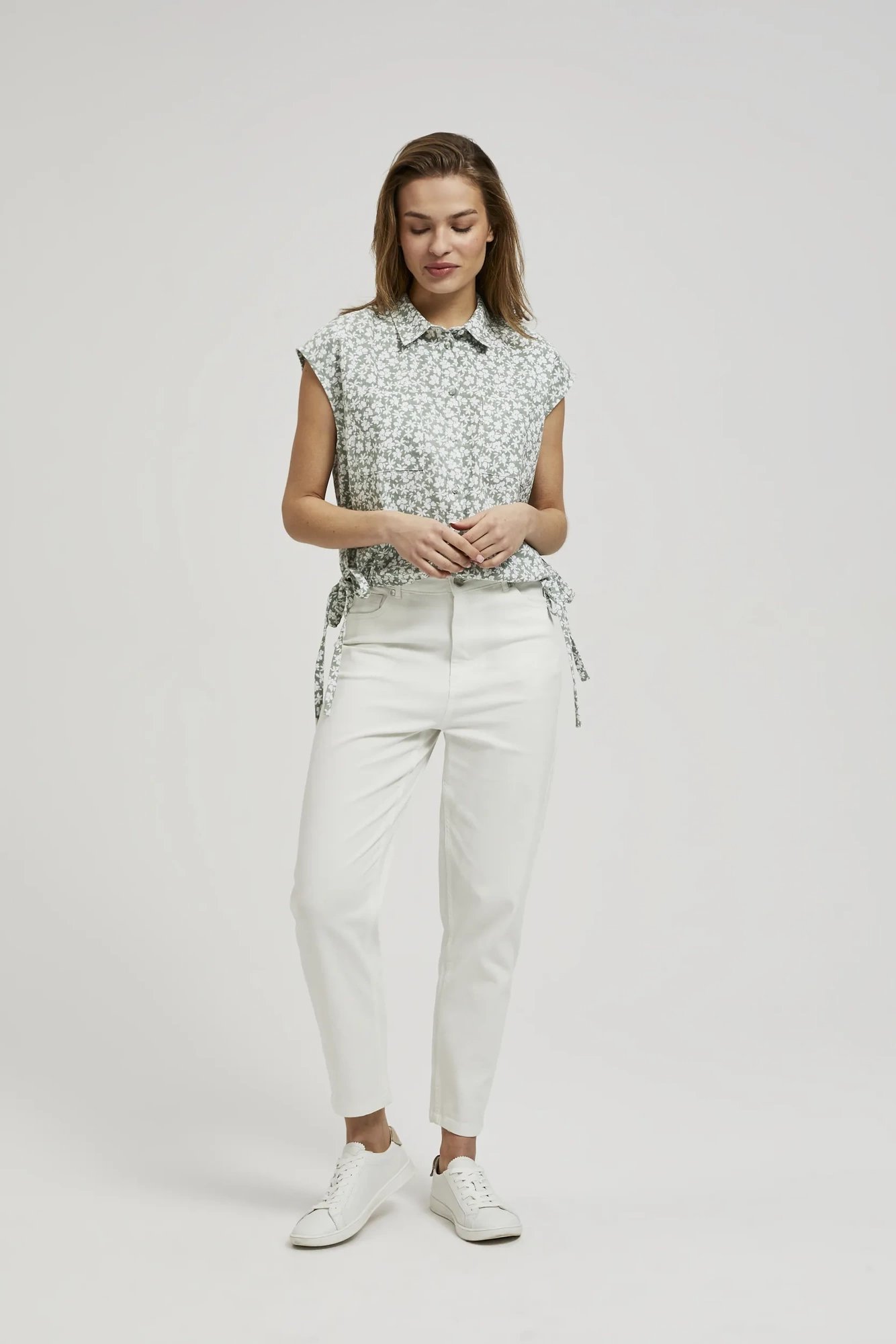 Women's patterned shirt MOODO - olive